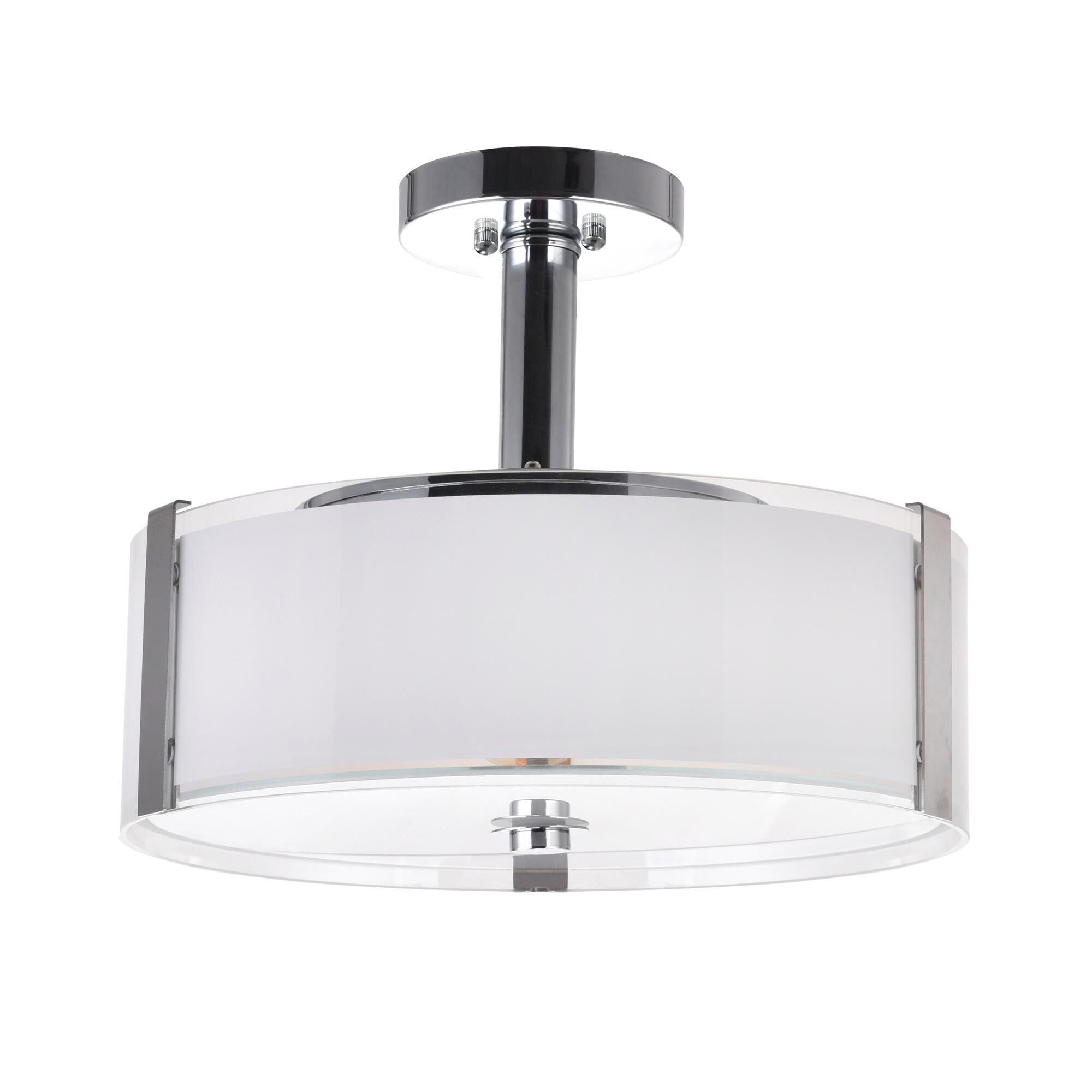 Lucie 17 Inch 4 Light Semi Flush Mount by CWI Lighting