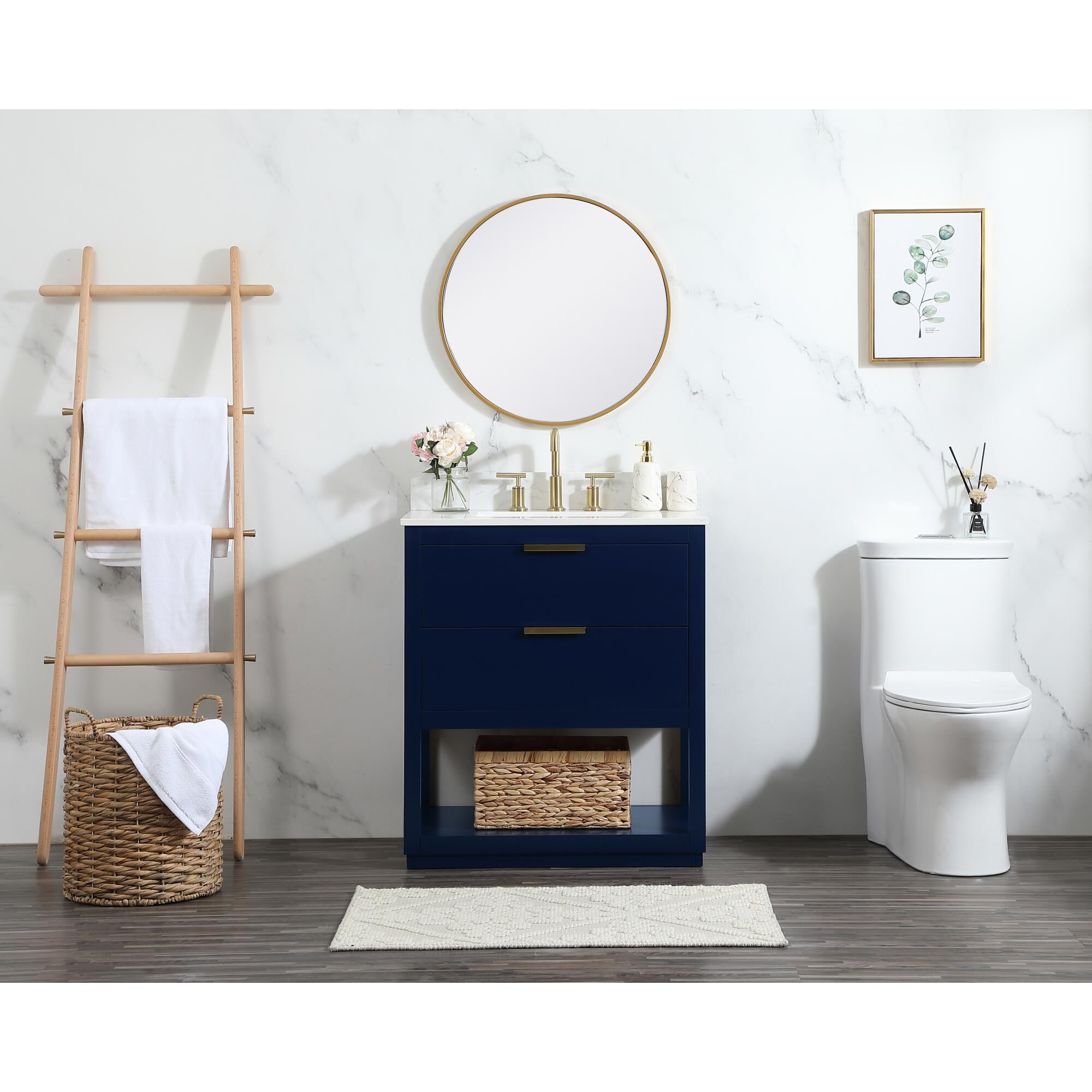 Shown in Blue finish