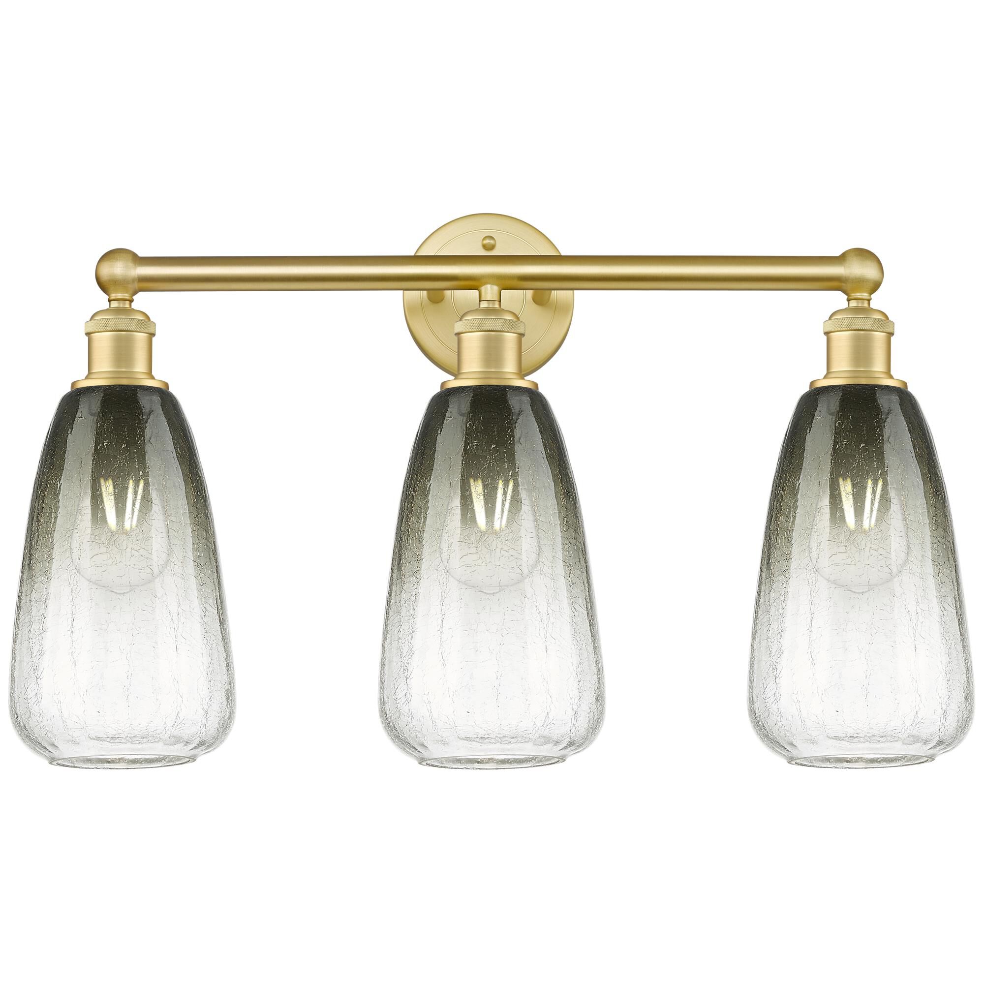 Shown in Satin Gold finish and Slate glass