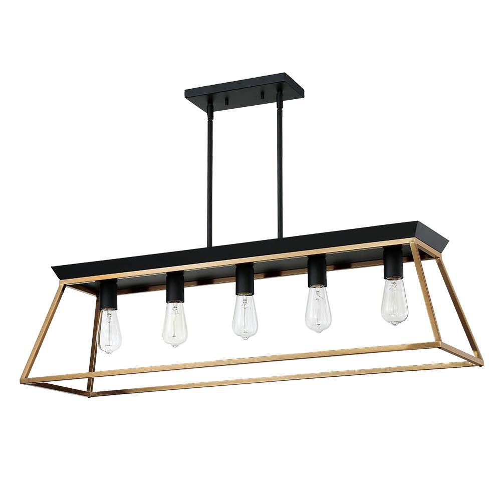 Eglo Paulino 38 Inch 5 Light Linear Suspension Light by Eglo Lighting