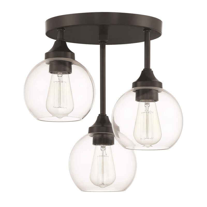 Glenda 14 Inch Semi Flush Mount by Craftmade