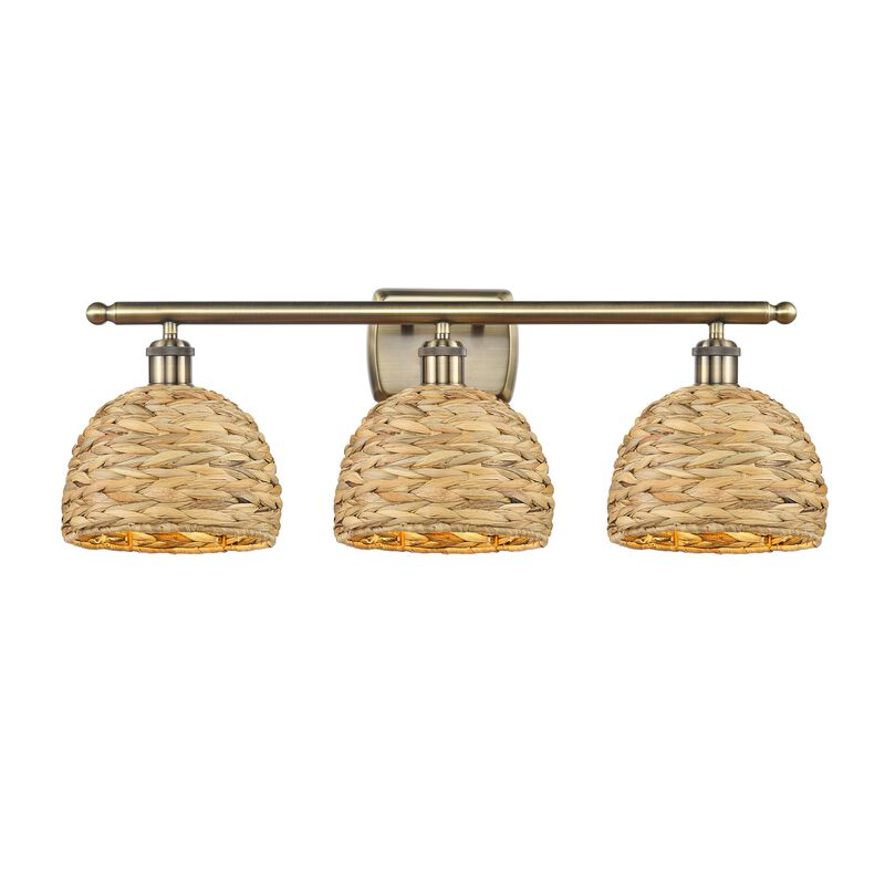 Bruno Marashlian Woven Rattan 28 Inch Bath Vanity Light by Innovations Lighting