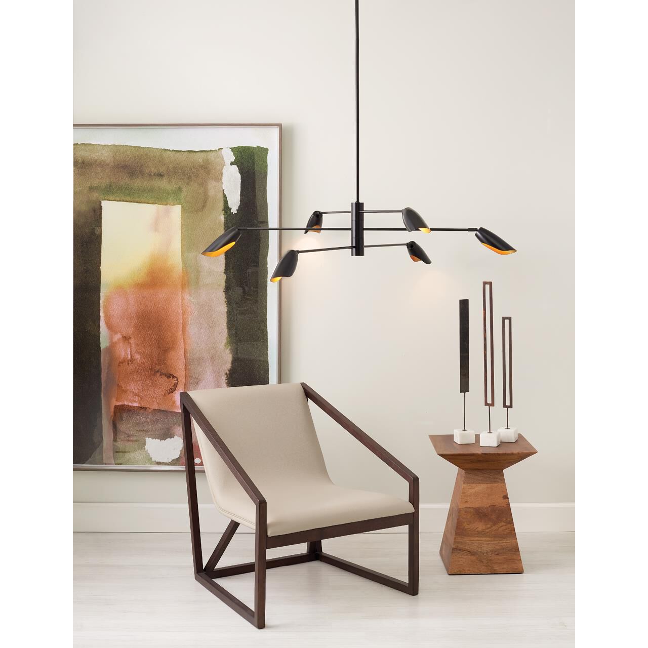 Bowery 50 Inch 6 Light LED Chandelier by Fredrick Ramond