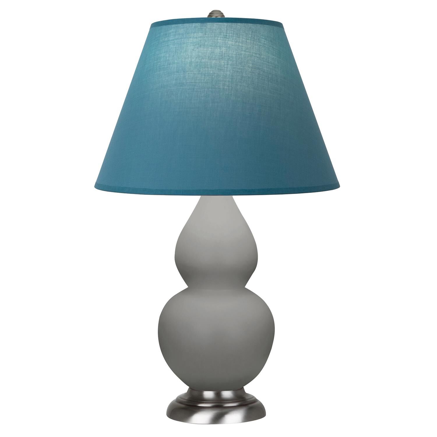 Shown in Matte Smokey Taupe finish and Bright Blue and Gray shade and Antique Silver accent