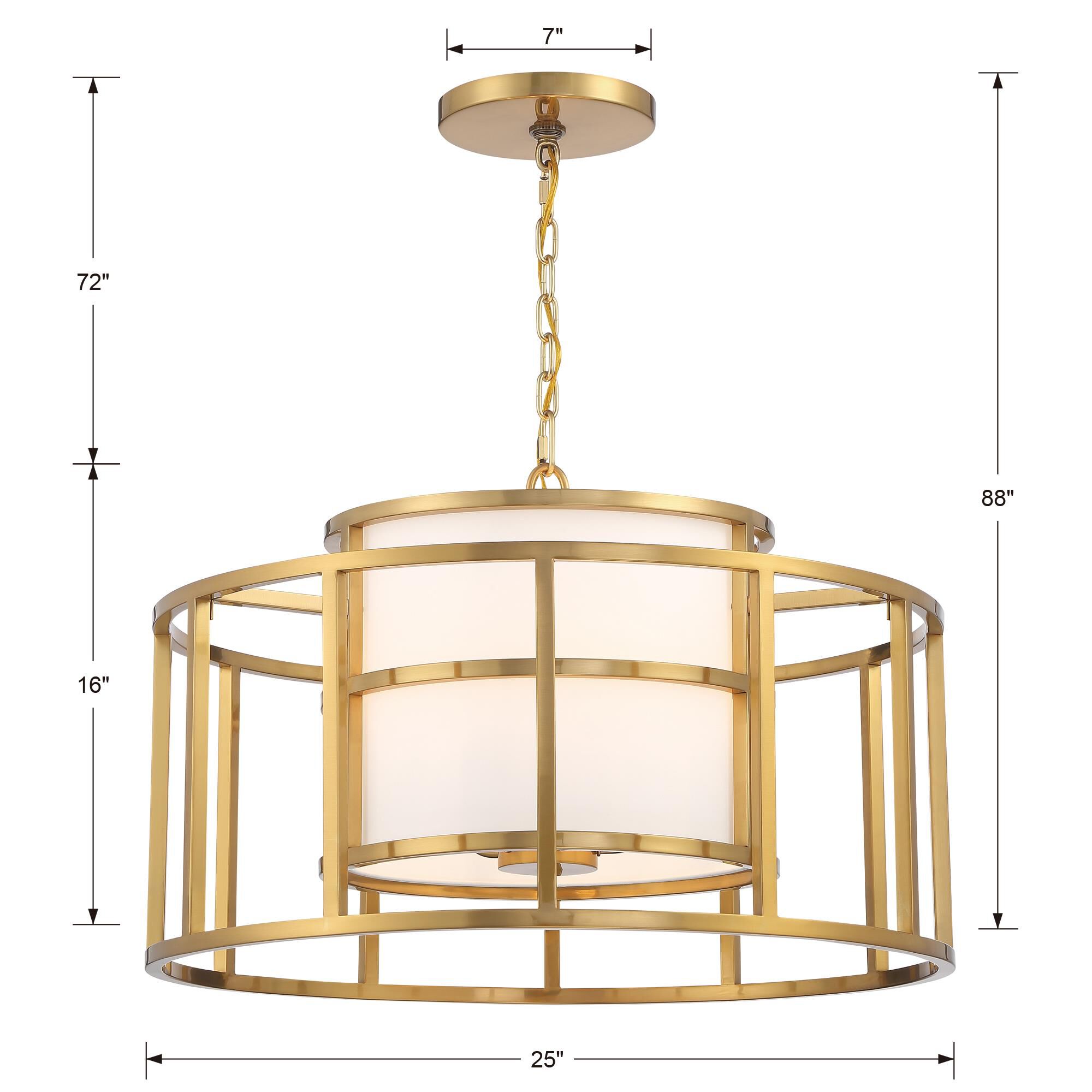 Hulton 25 Inch 5 Light Chandelier by Crystorama