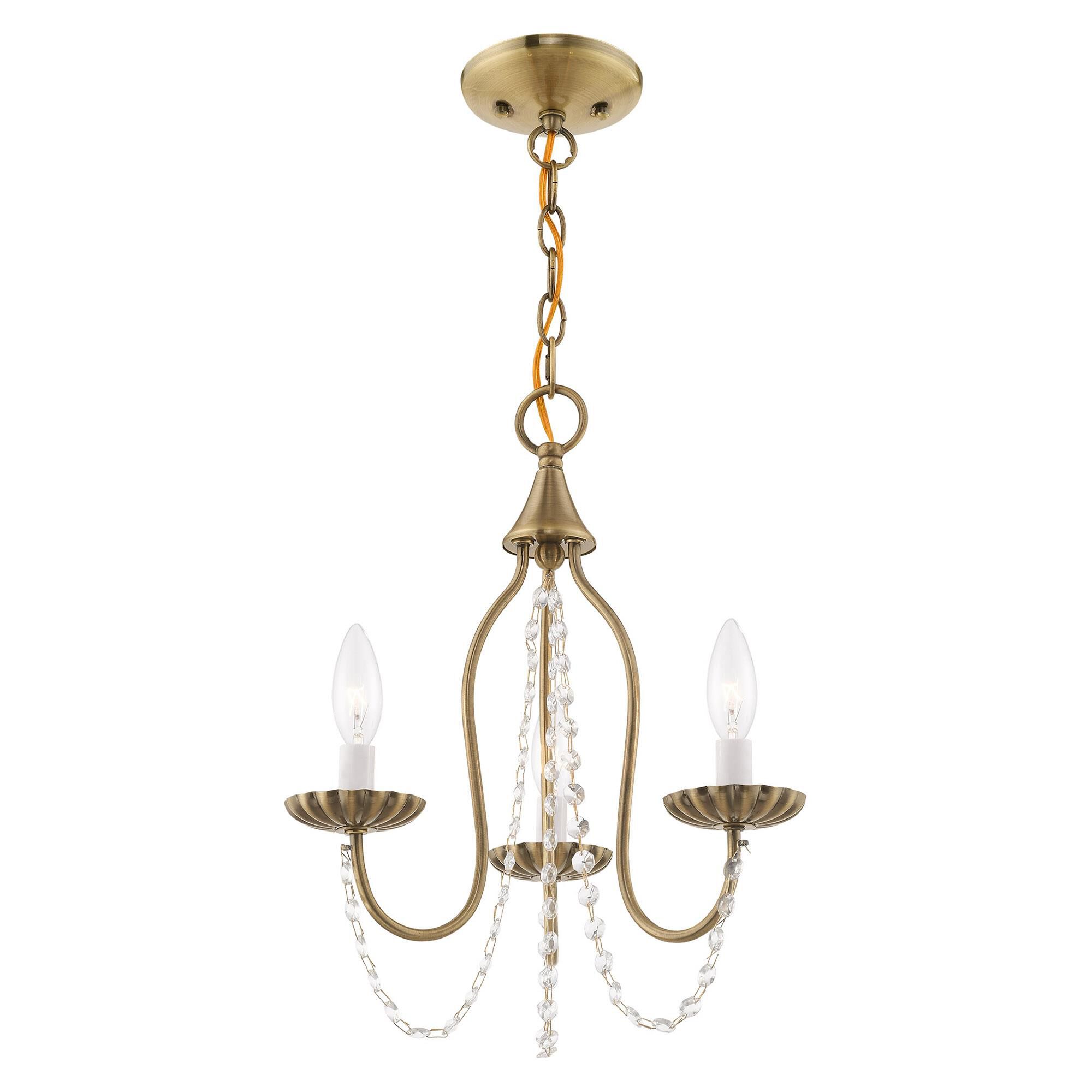 Alessia 13 Inch 3 Light Mini Chandelier by Livex Lighting
