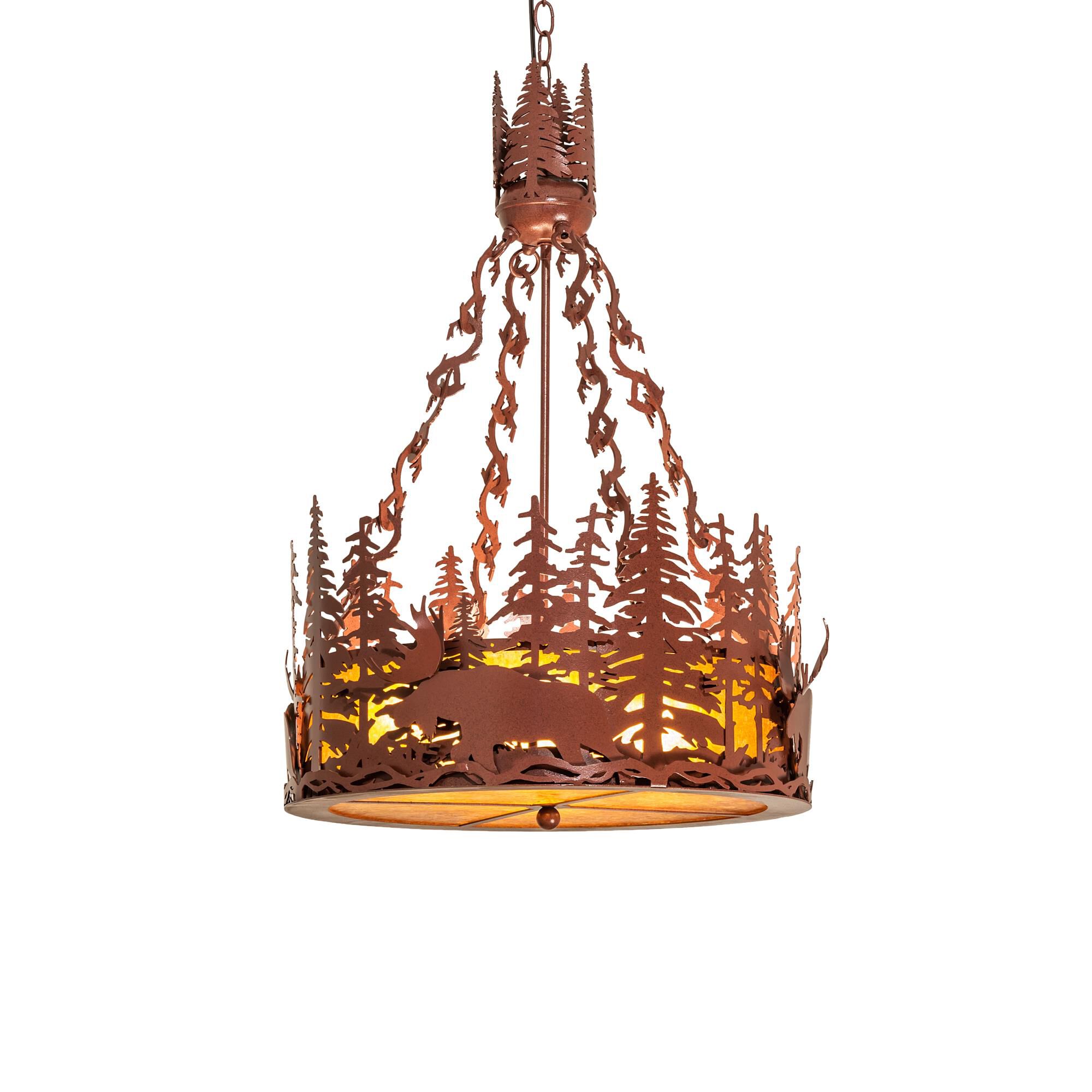 Moose At Dusk 24 Inch Large Pendant by Meyda Lighting