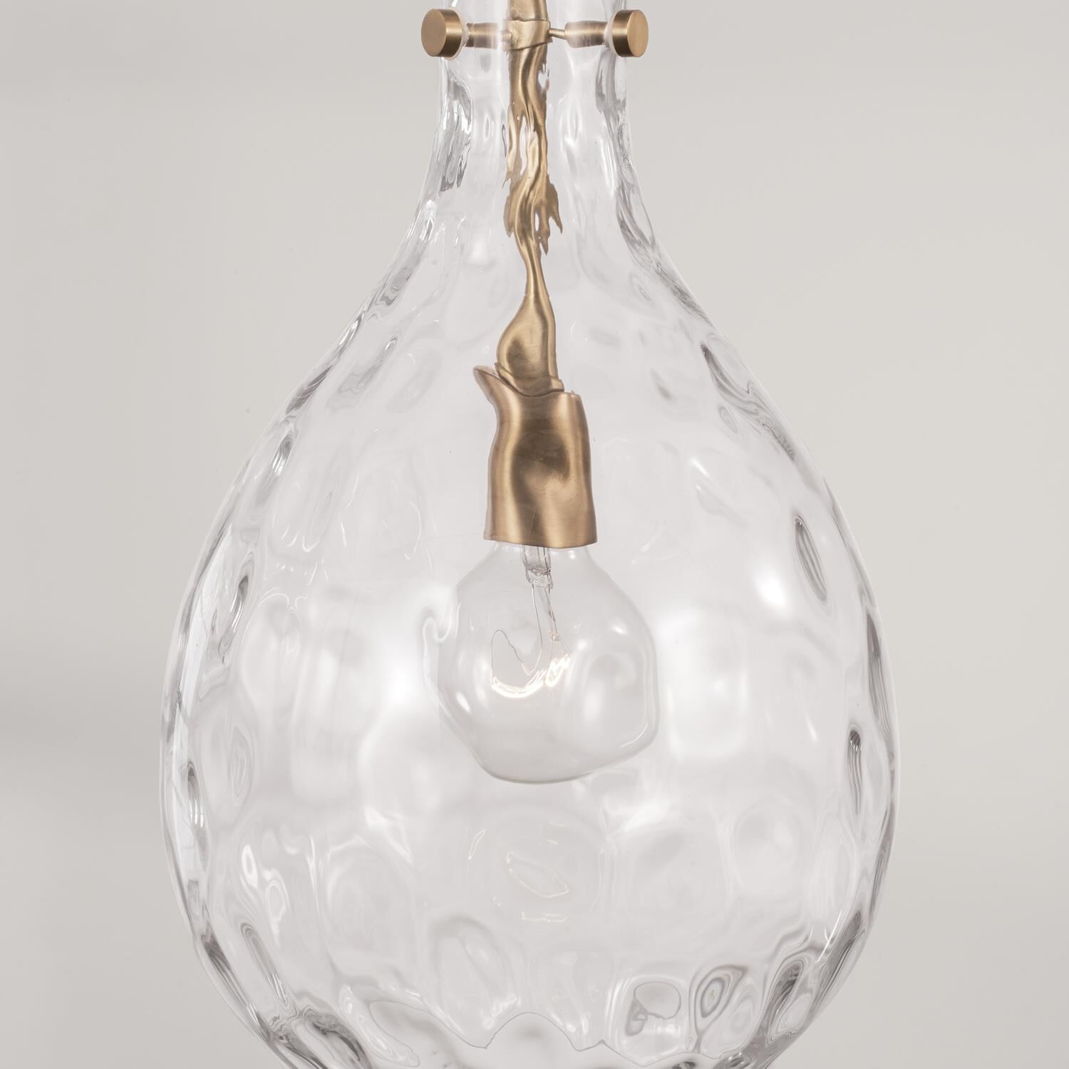 Shown in Aged Brass finish and Clear Water glass