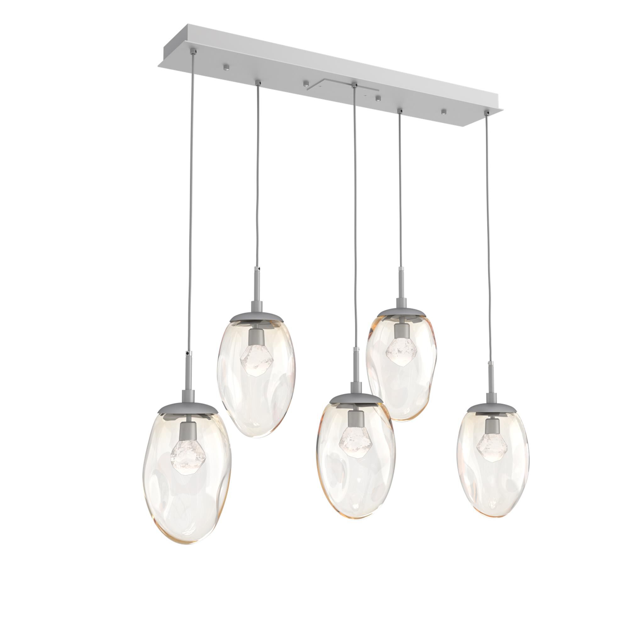 Shown in Classic Silver finish and Zircon Inner And Amber Outer glass