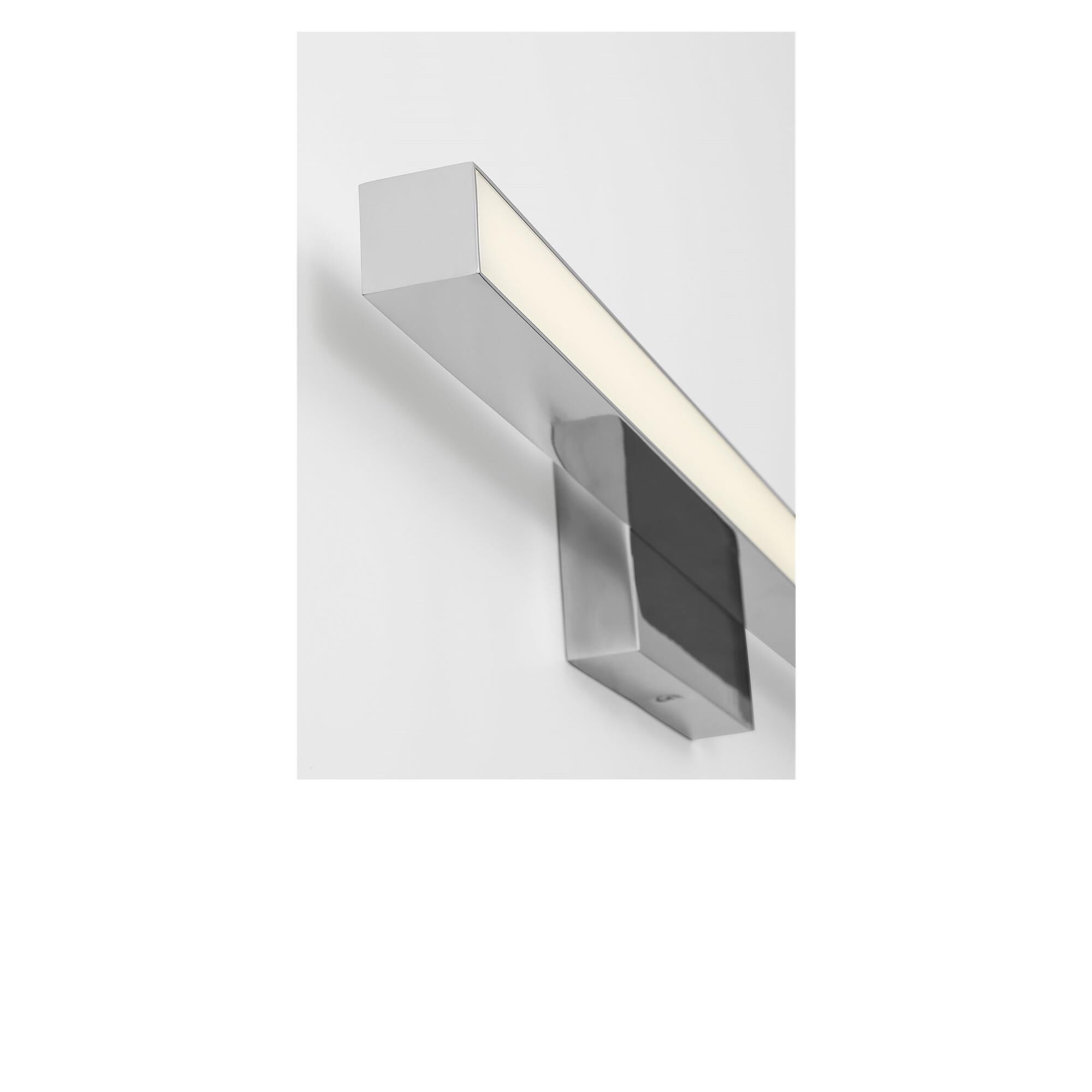 Shown in Chrome finish and White Polycarbonate shade