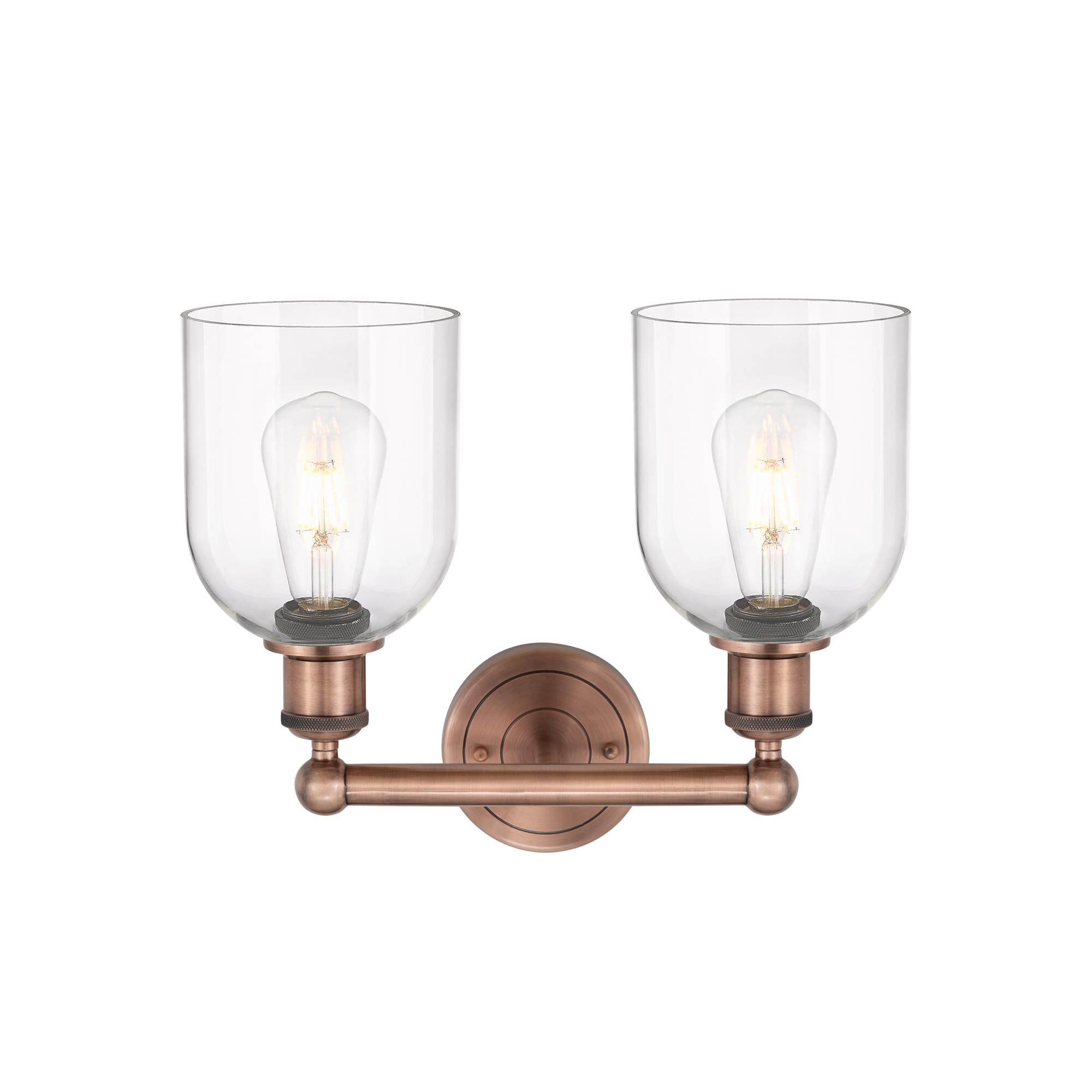 Shown in Antique Copper finish and Clear glass