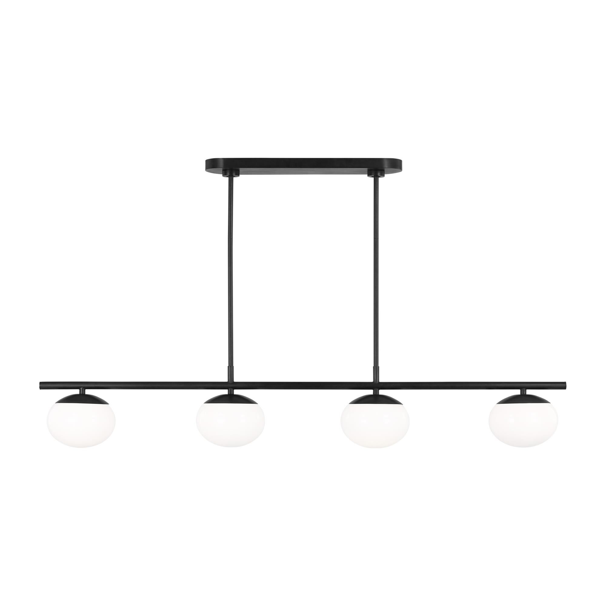 Shown in Aged Iron finish and Milk White Glass s shade