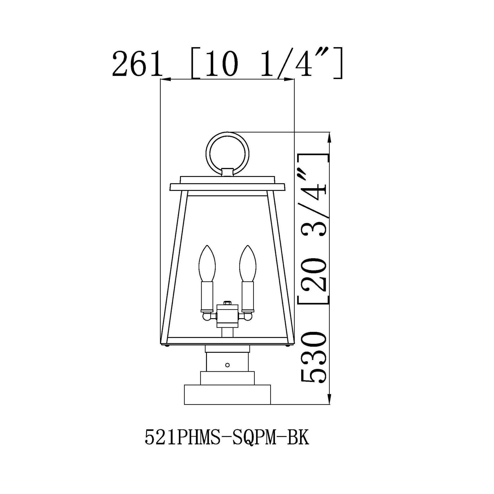 Broughton 21 Inch Tall 2 Light Outdoor Pier Lamp by Z-Lite