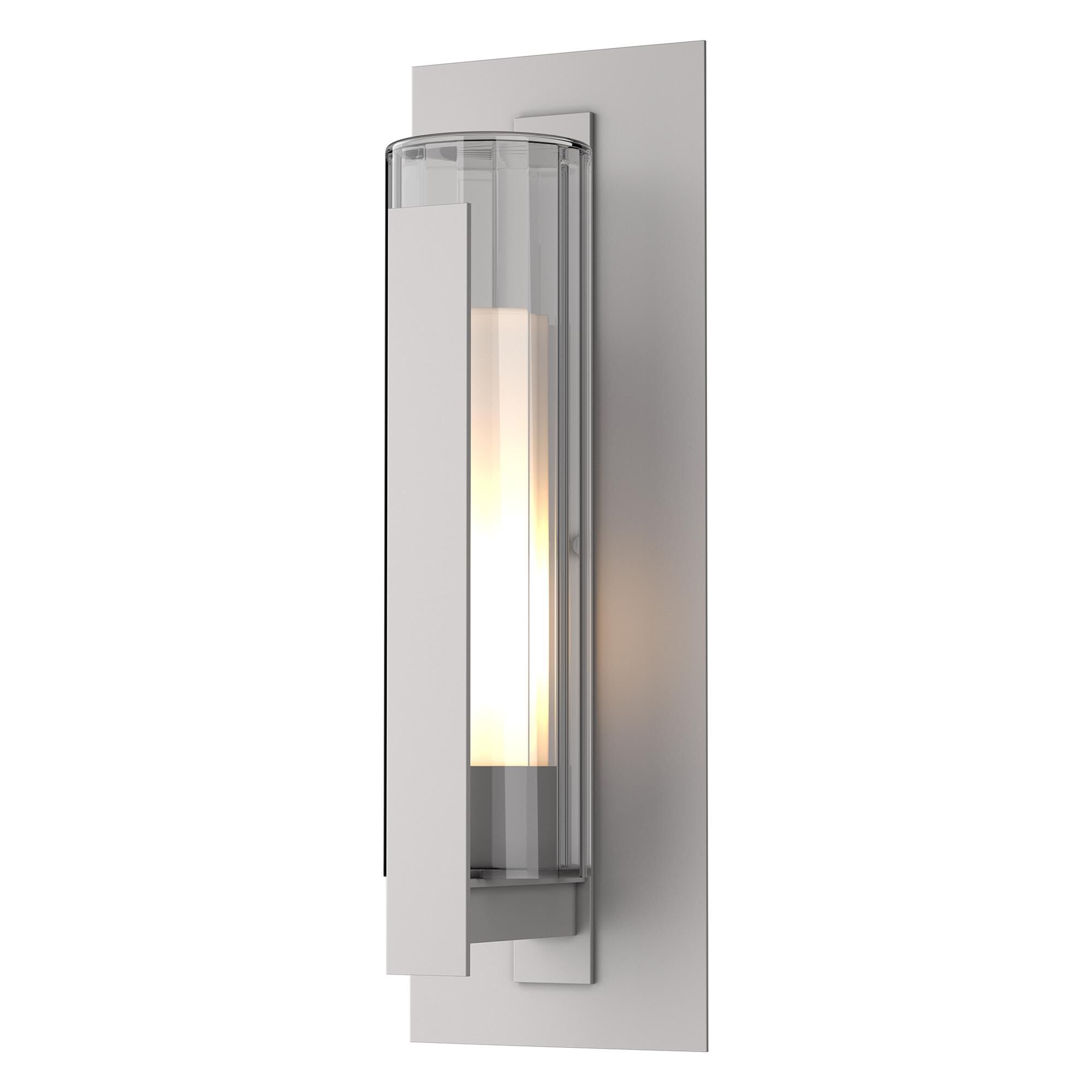 Shown in Coastal Burnished Steel finish and Opal And Clear glass