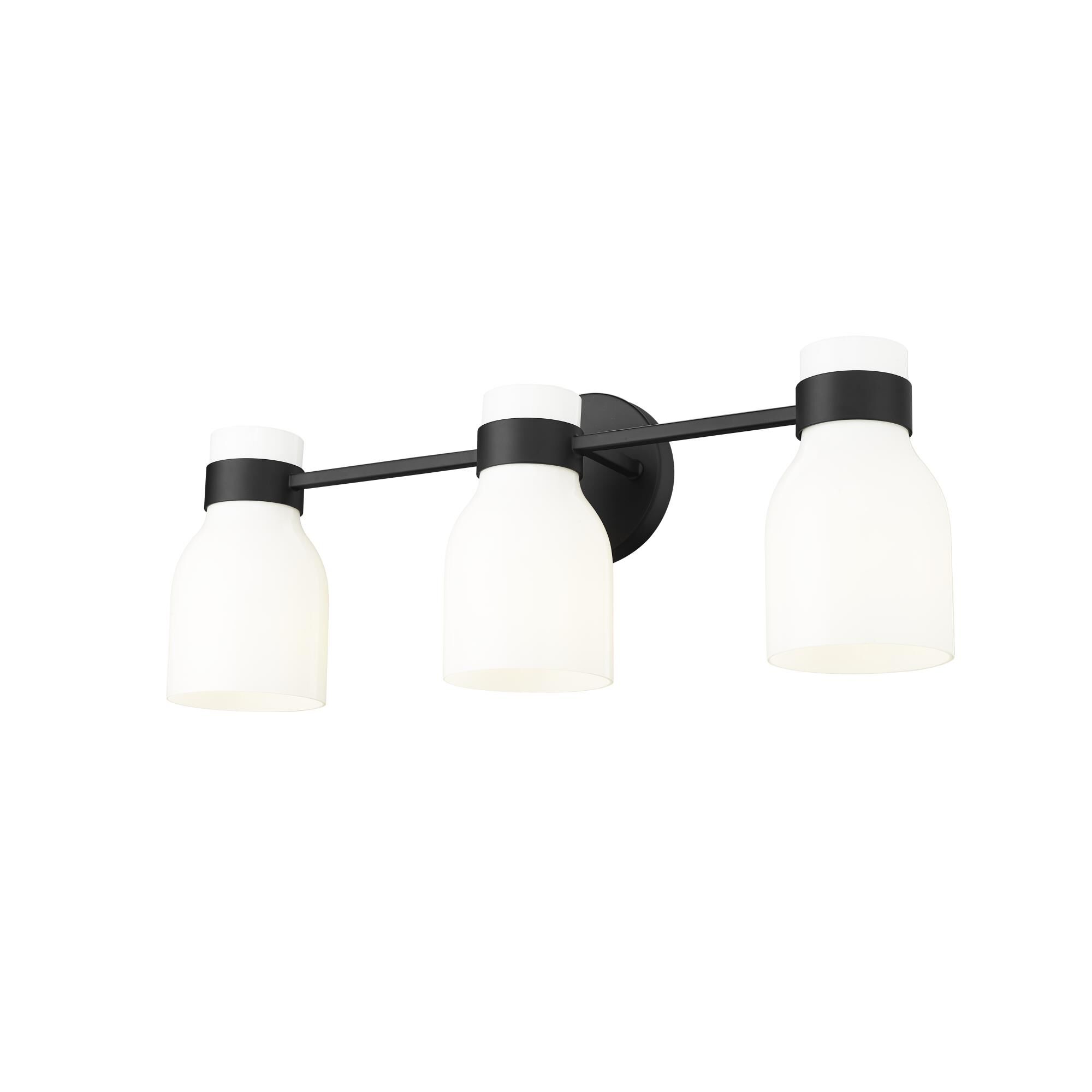 Shown in Matte Black finish and Opal Shiny glass