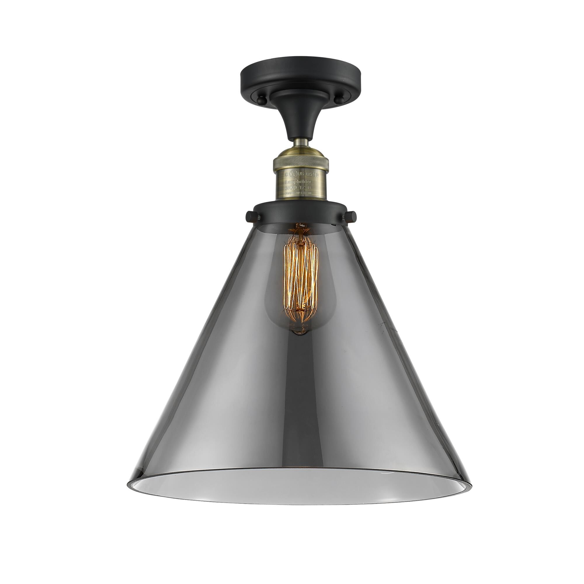 Bruno Marashlian Cone 12 Inch 1 Light Semi Flush Mount by Innovations Lighting