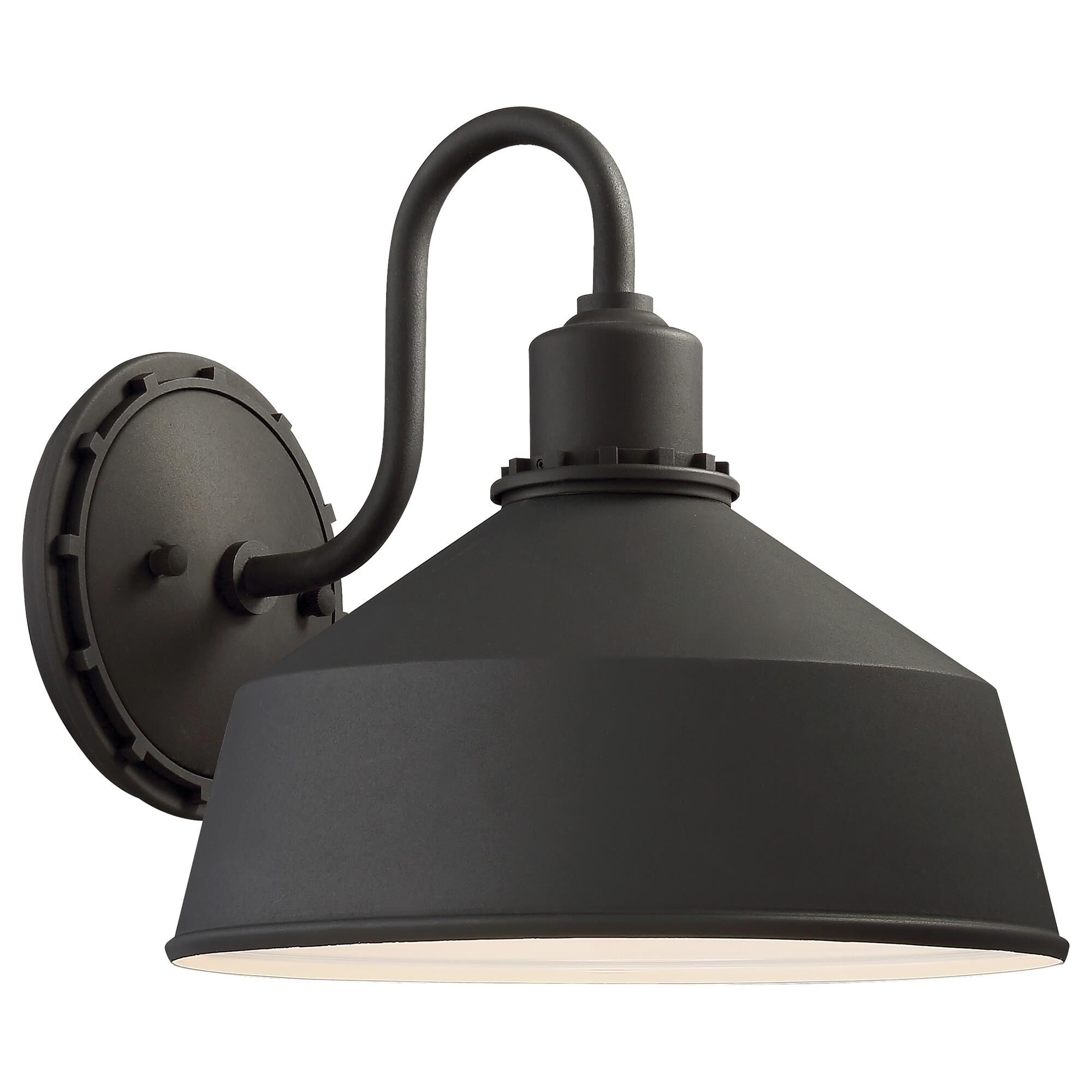 Shown in Black finish and BLACK glass and Aluminum shade