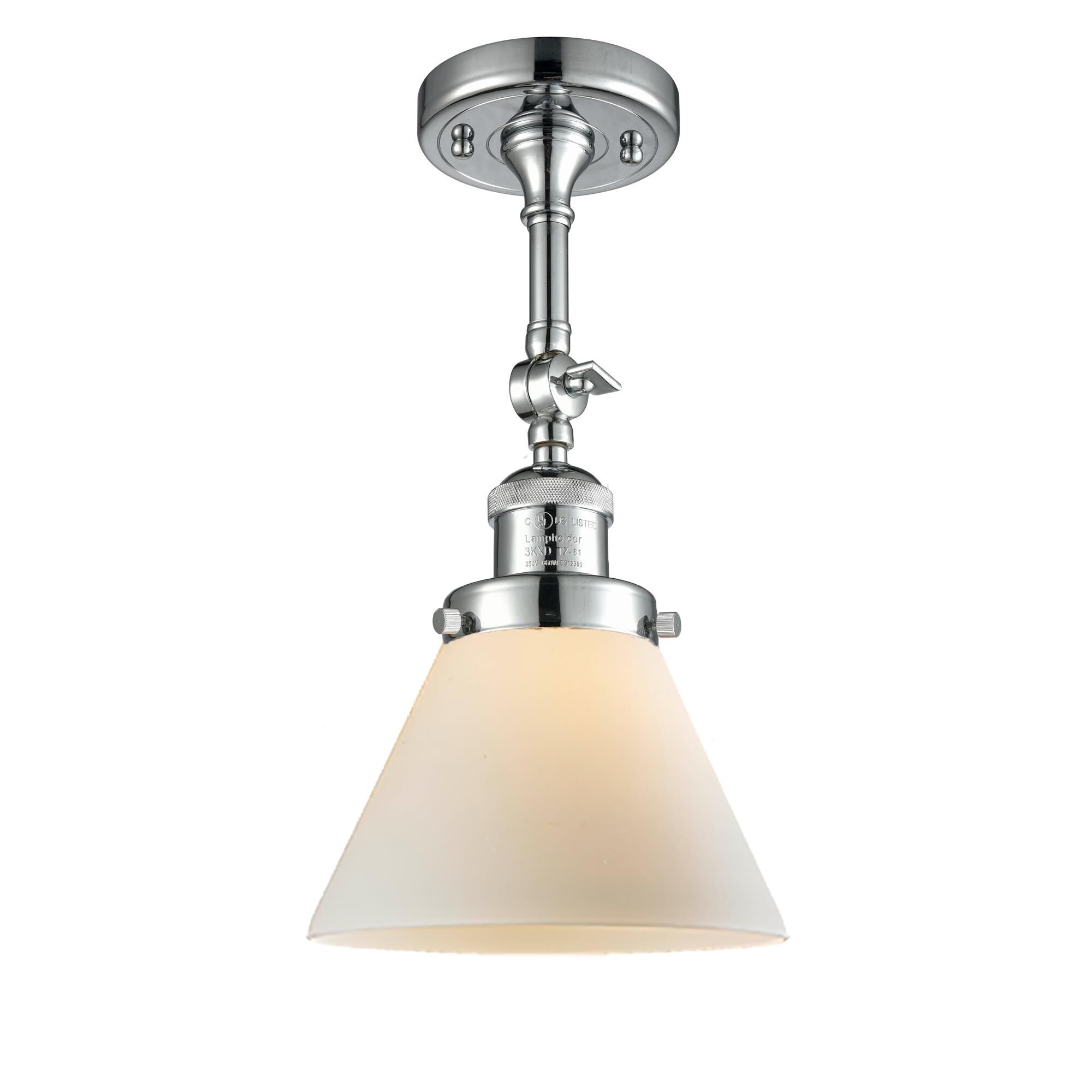 Bruno Marashlian Large Cone 7 Inch 1 Light Semi Flush Mount by Innovations Lighting
