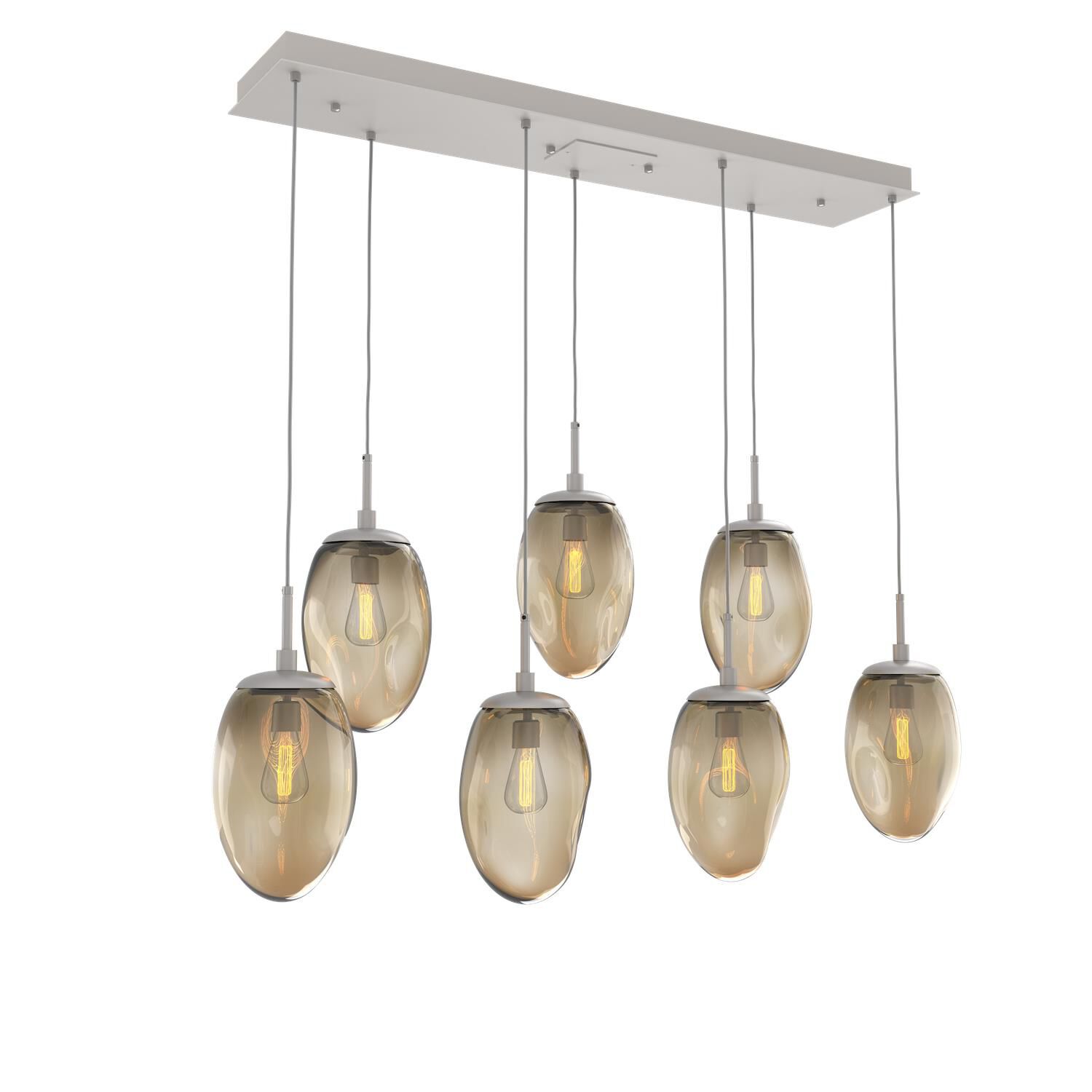 Levi Wilson Nebula 48 Inch 7 Light Linear Suspension Light by Hammerton Studio