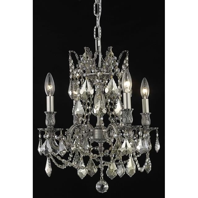 Rosalia 17 Inch 4 Light Mini Chandelier by Elegant Lighting