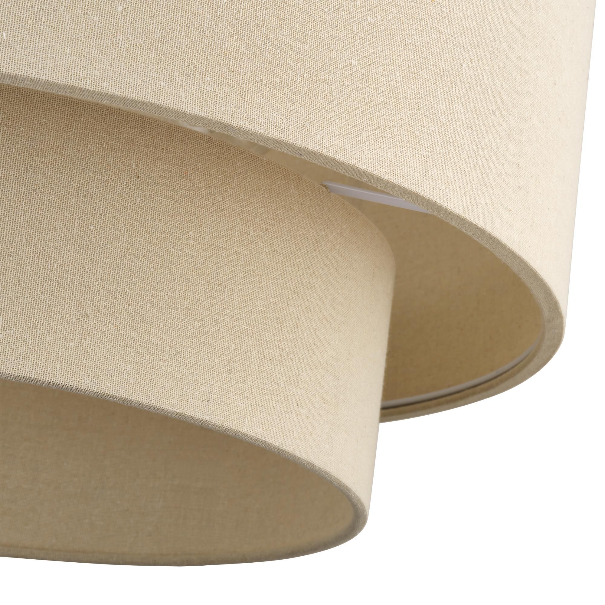 Shown in Bronze finish and Hand Crafted Parchment Color Hardback Fabric shade