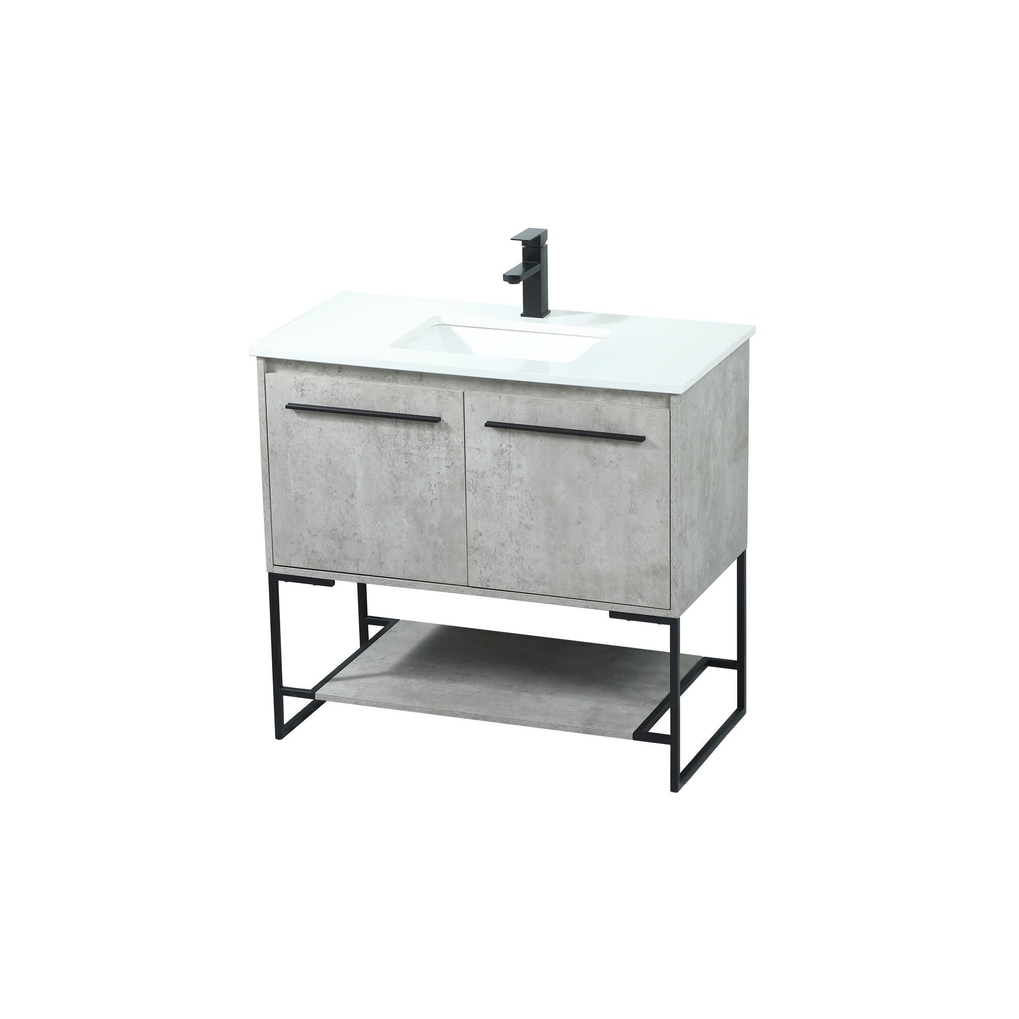 Shown in Concrete Grey finish