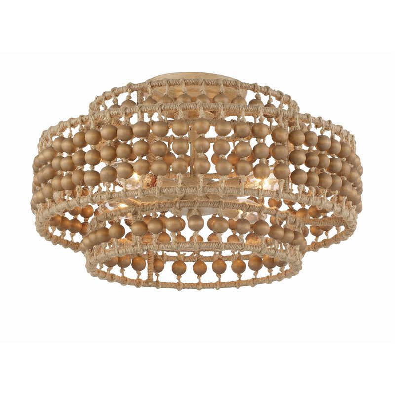 Silas 16 Inch 3 Light Semi Flush Mount by Crystorama