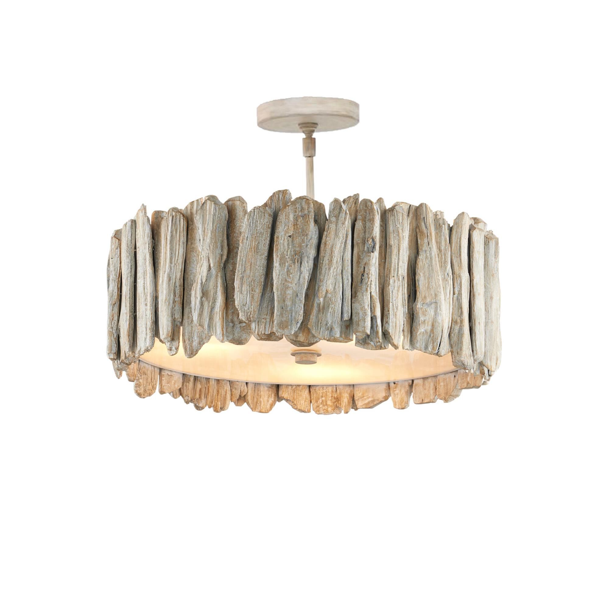 Driftwood 20 Inch Semi Flush Mount,