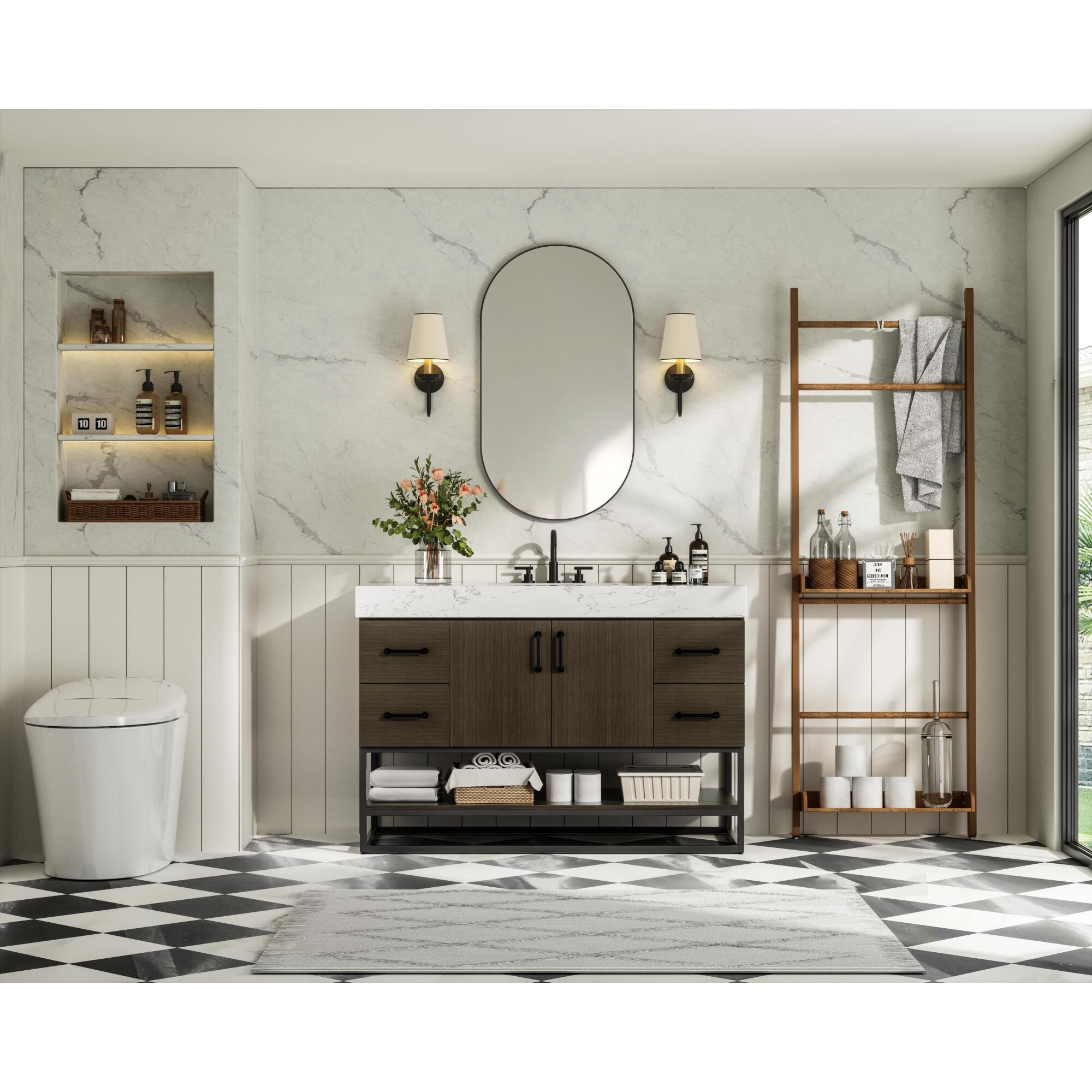 Caroline 48 Inch Bath Vanity by Elegant Dcor