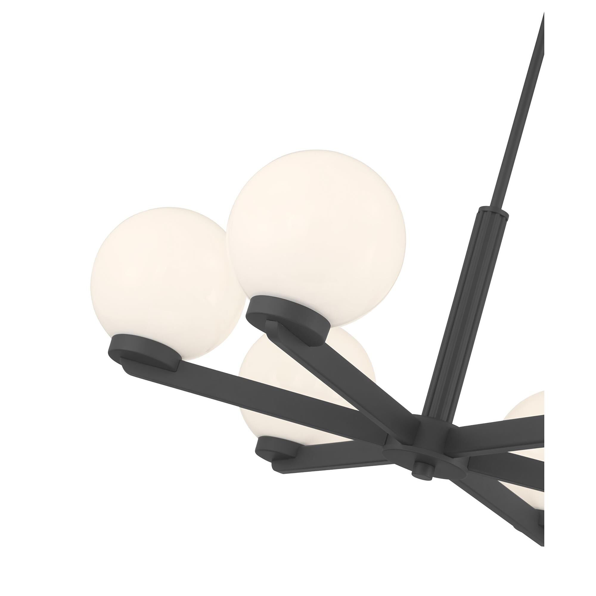 Shown in Matte Black finish and Shiny Opal glass