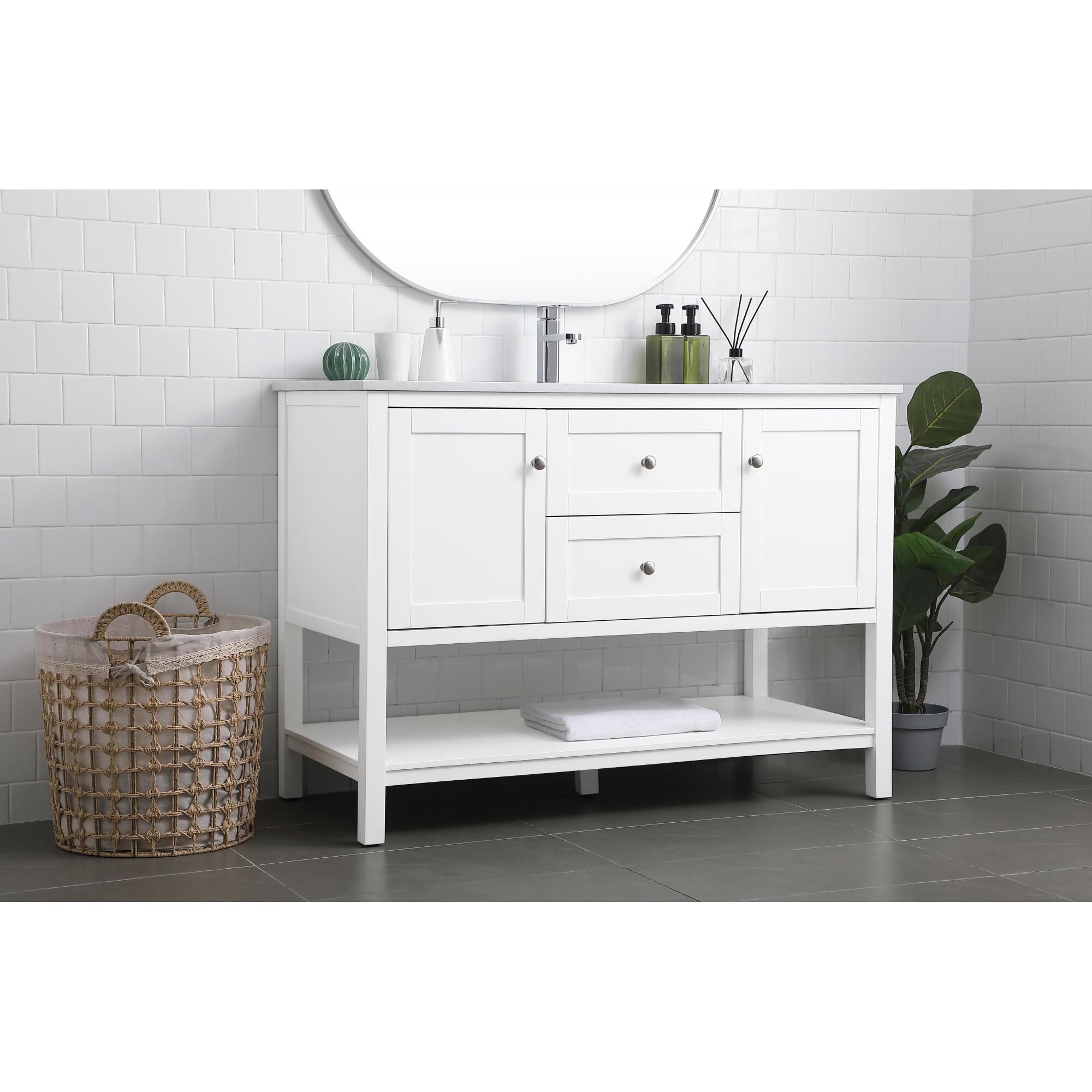 Shown in White finish