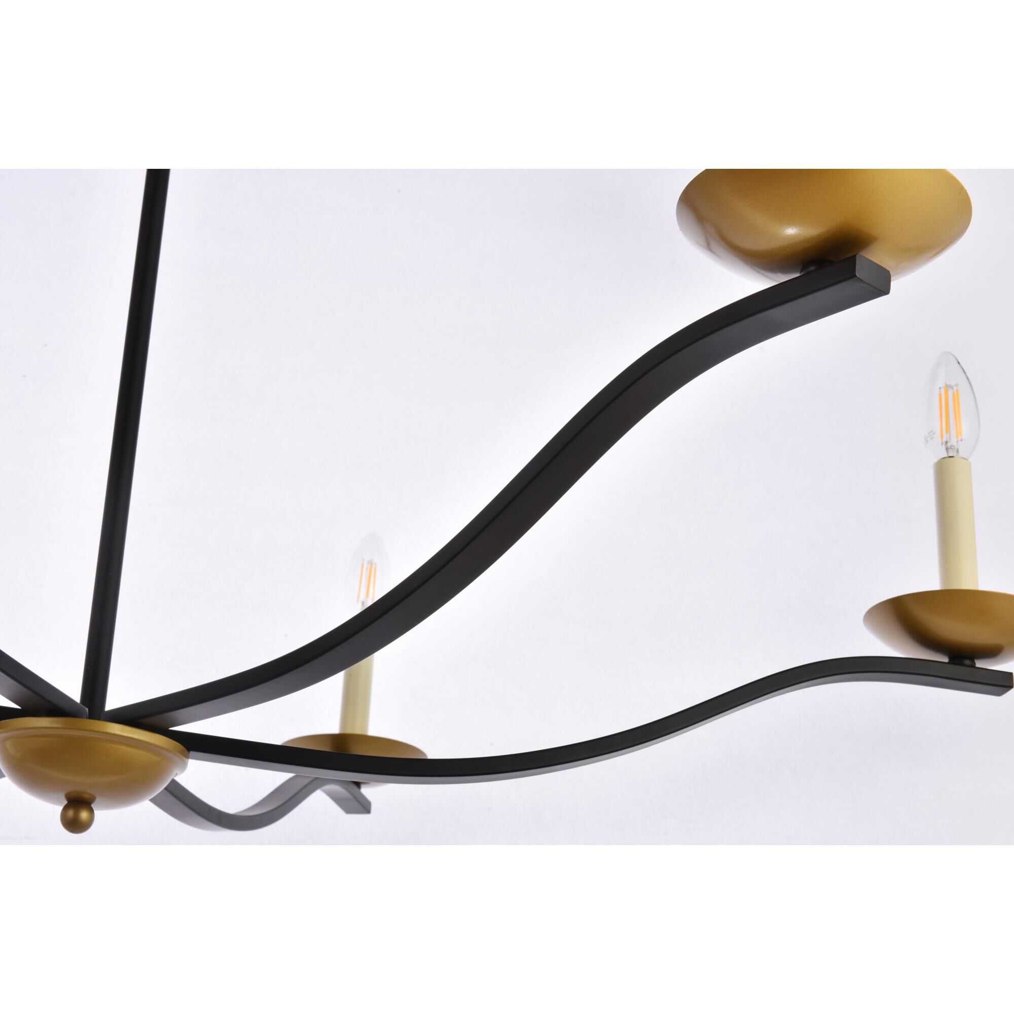 Trey 42 Inch 6 Light Chandelier by Elegant Lighting