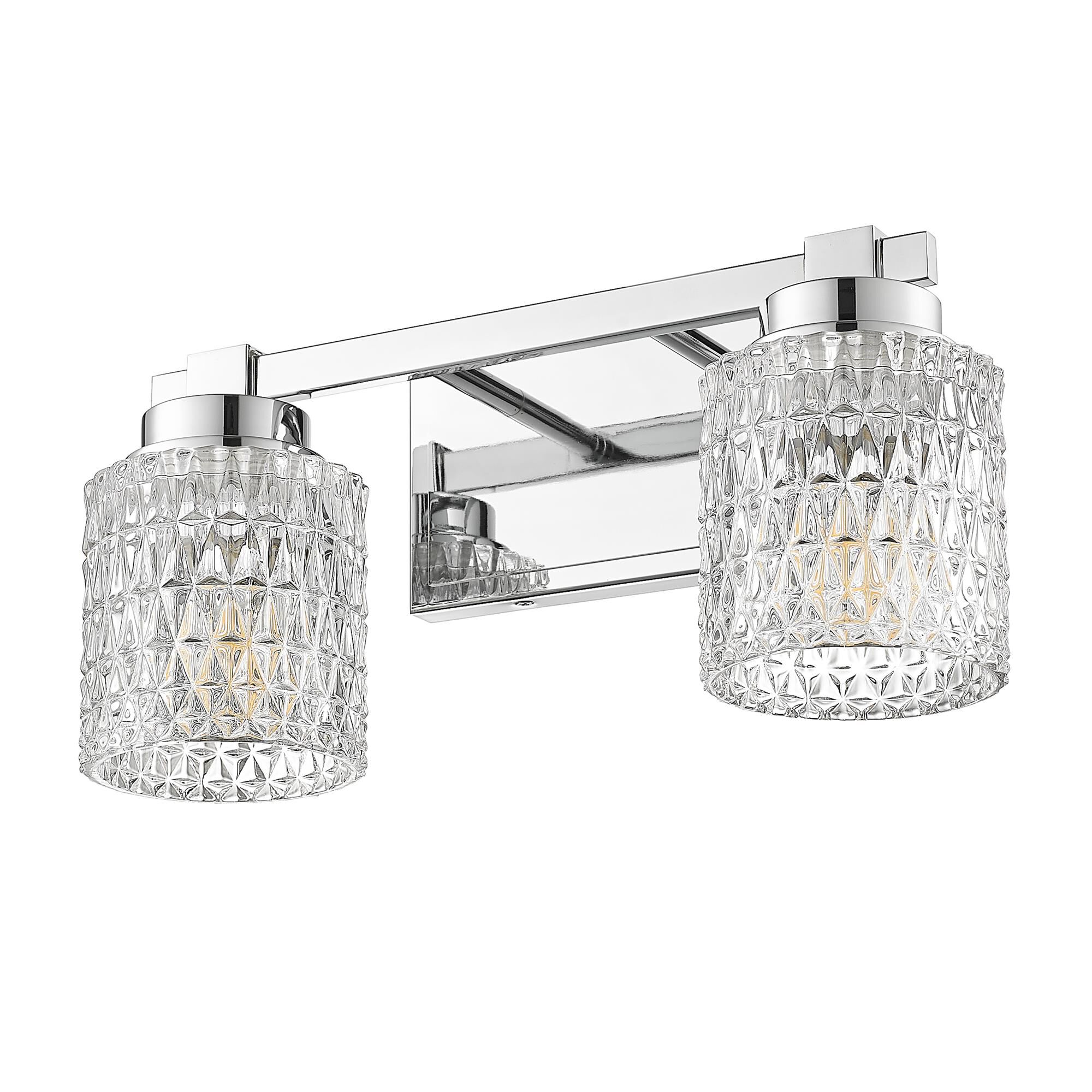 Shown in Chrome finish and Clear Diamond glass