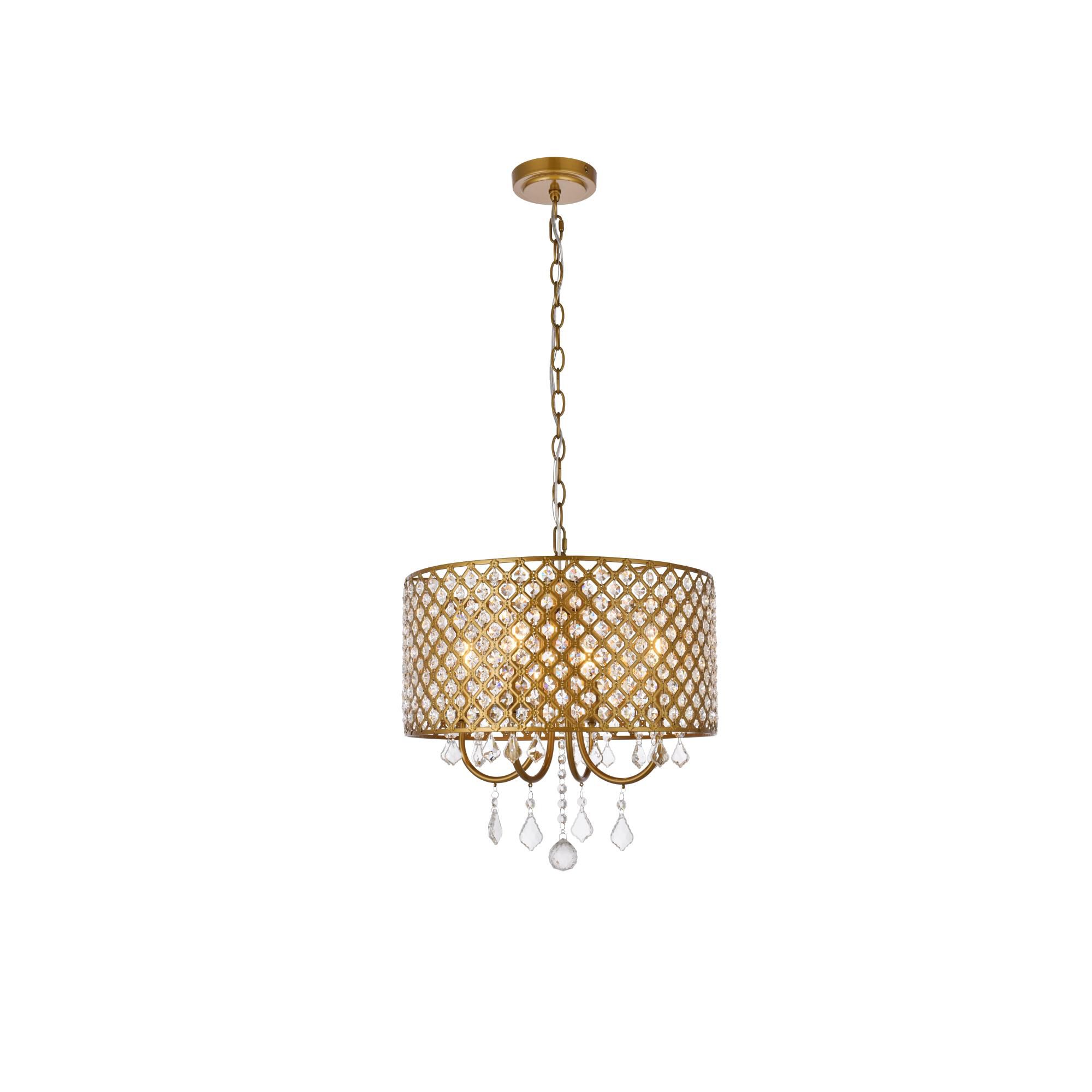 Elise 17 Inch 4 Light Mini Chandelier by Elegant Lighting