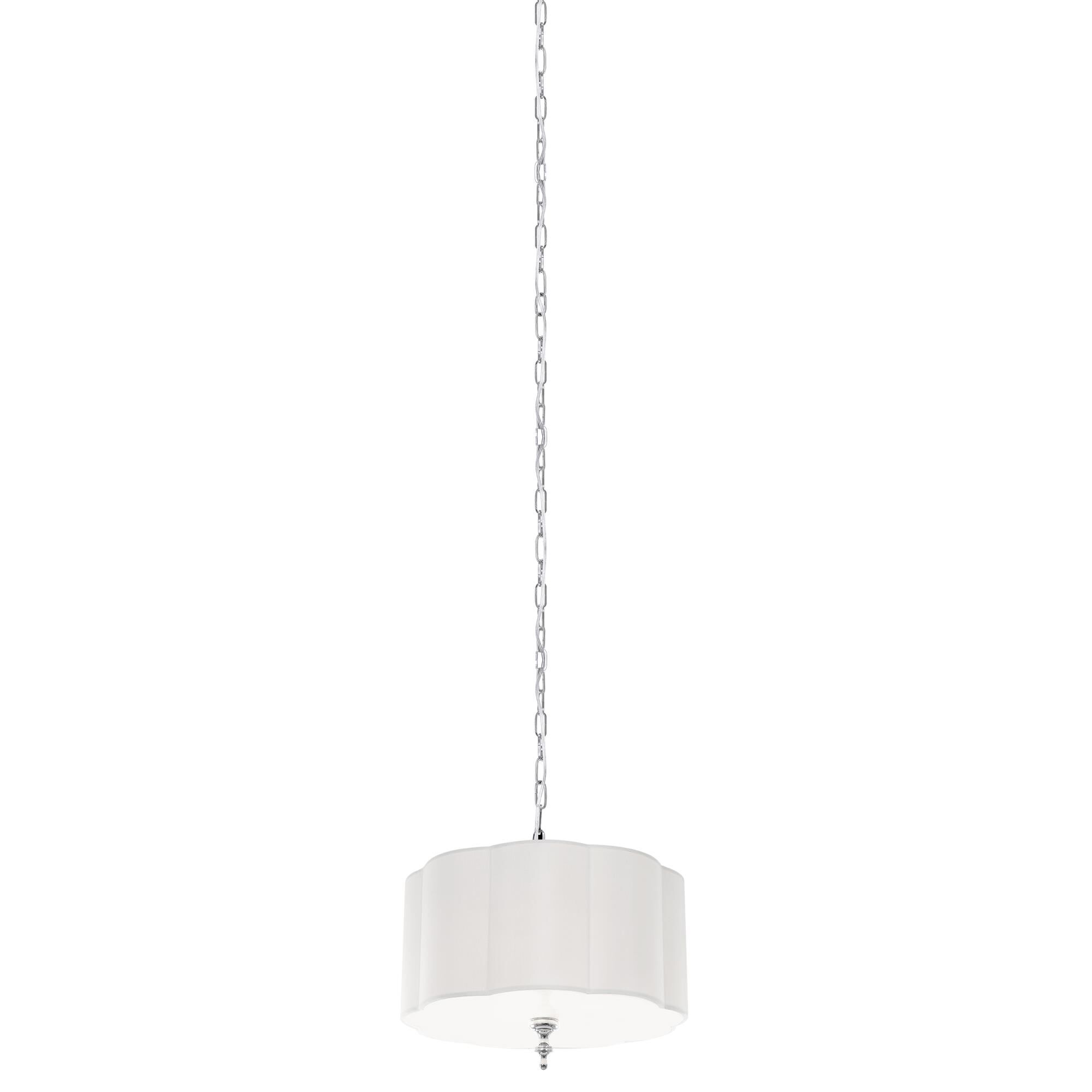 Shown in Chrome finish and Off-White Fabric shade