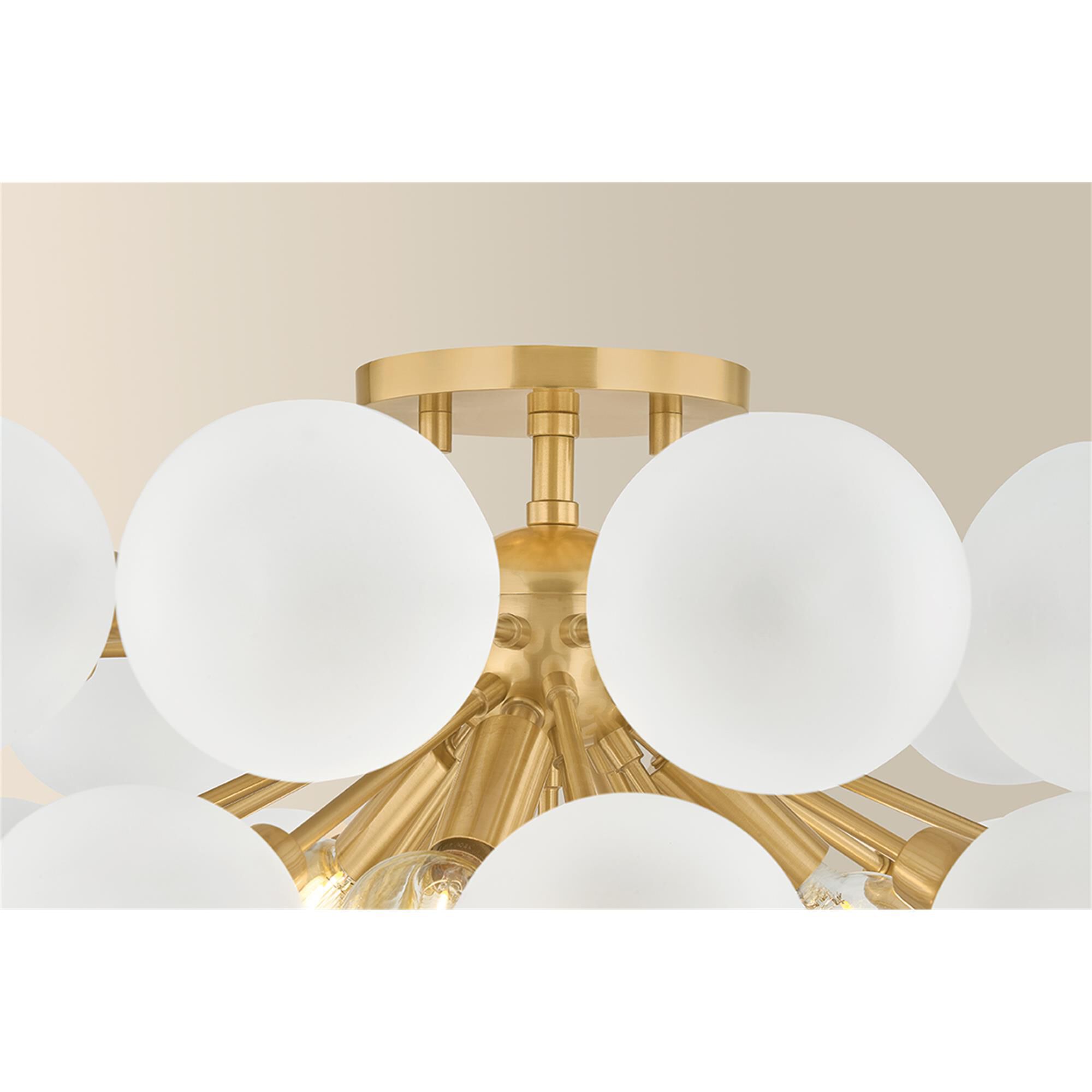 Antoneta 20 Inch 3 Light Semi Flush Mount,