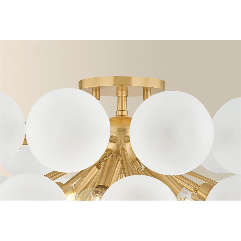 Antoneta 20 Inch 3 Light Semi Flush Mount by Mitzi