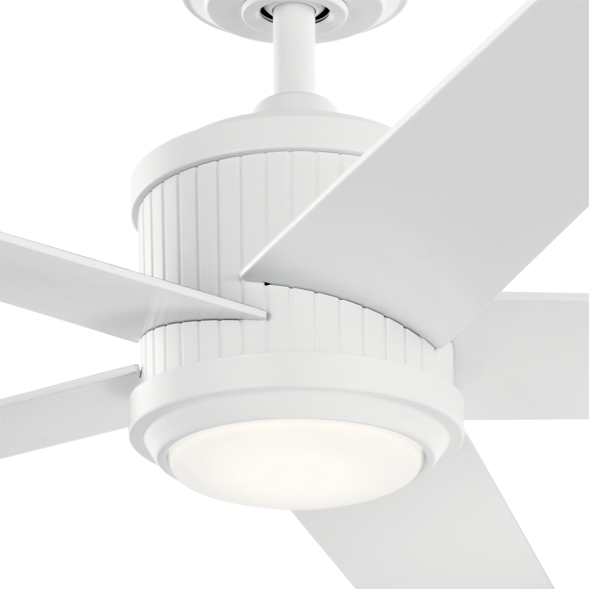 Shown in Matte White finish and Etched Cased Opal glass