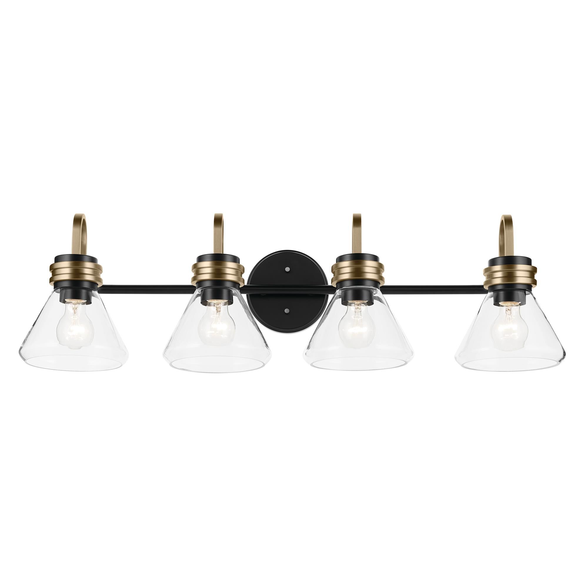 Shown in Black finish and Clear glass