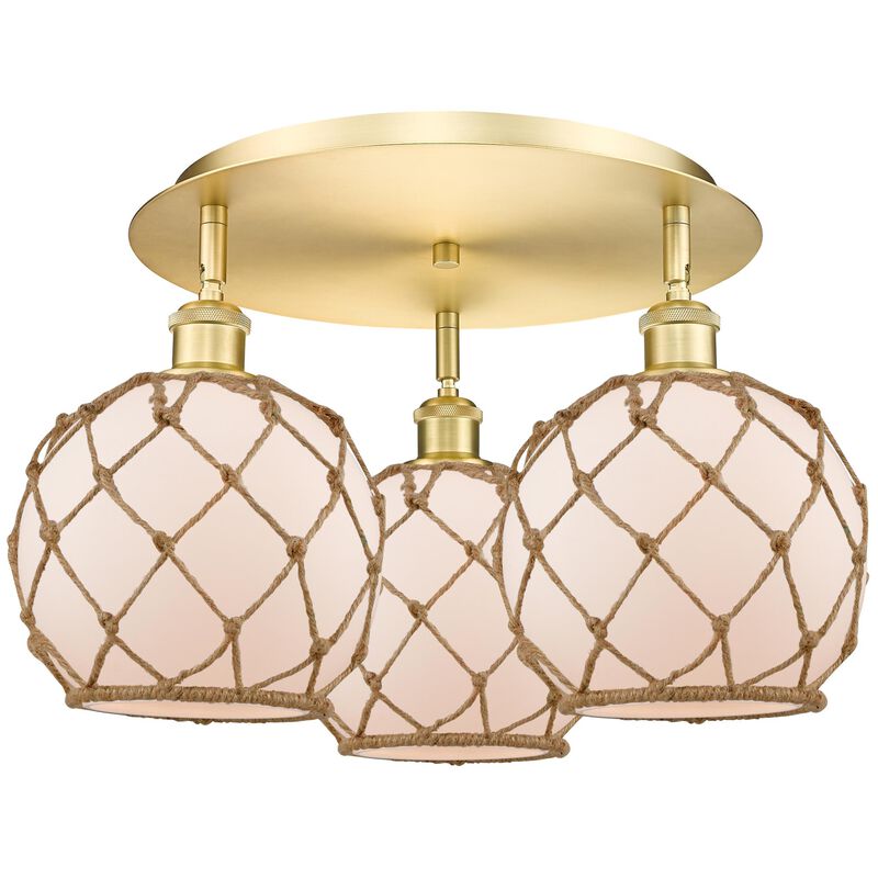 Bruno Marashlian Farmhouse Rope 20 Inch Flush Mount by Innovations Lighting