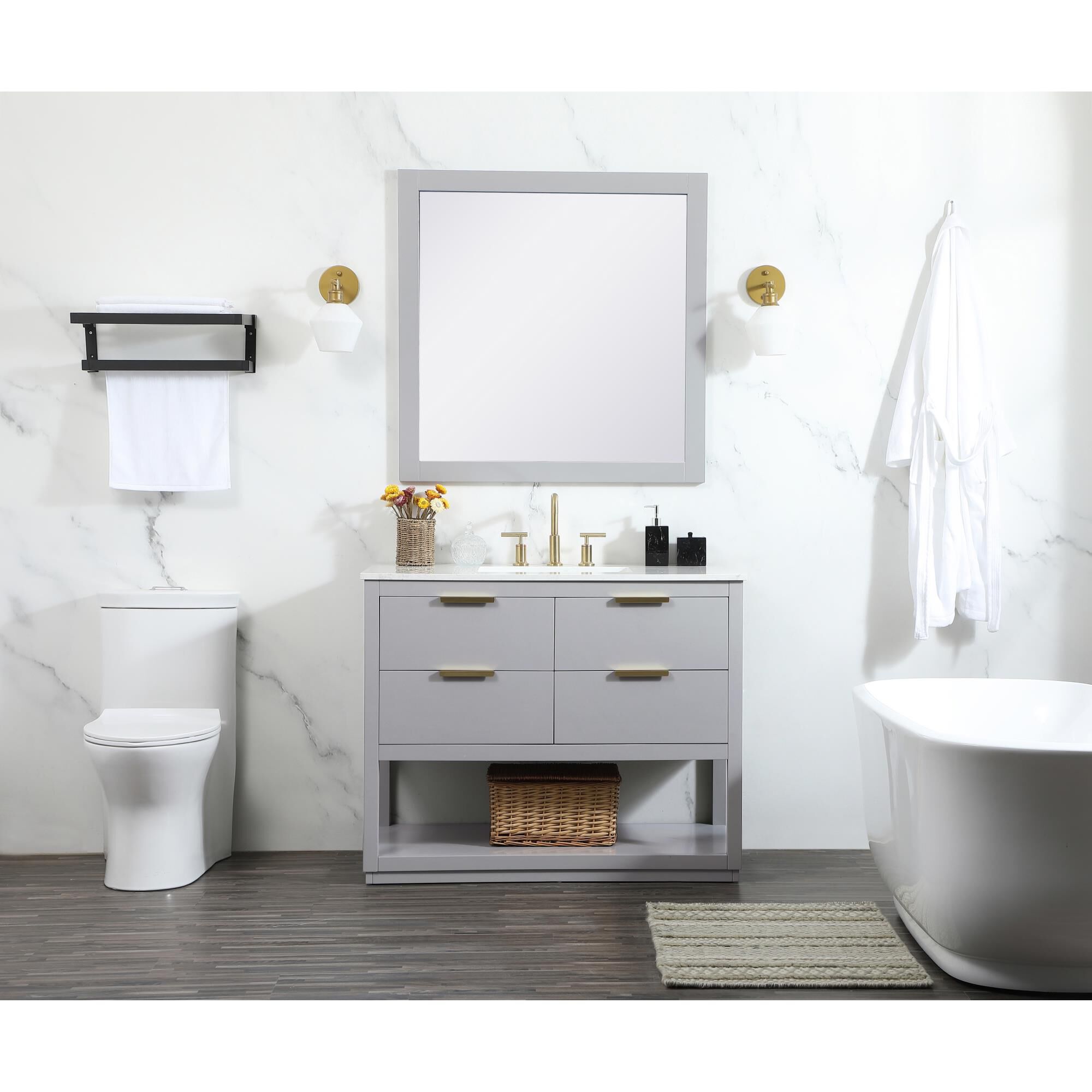 Shown in Grey finish