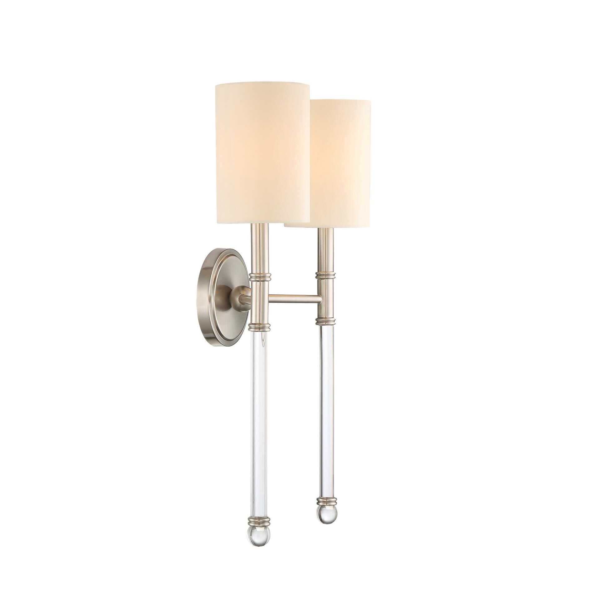 Shown in Satin Nickel finish and Soft White shade