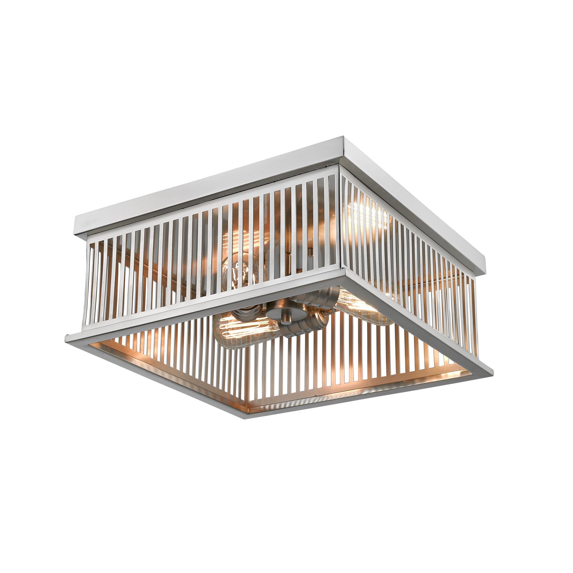 Shown in Brushed Nickel finish and Steel glass and Steel shade