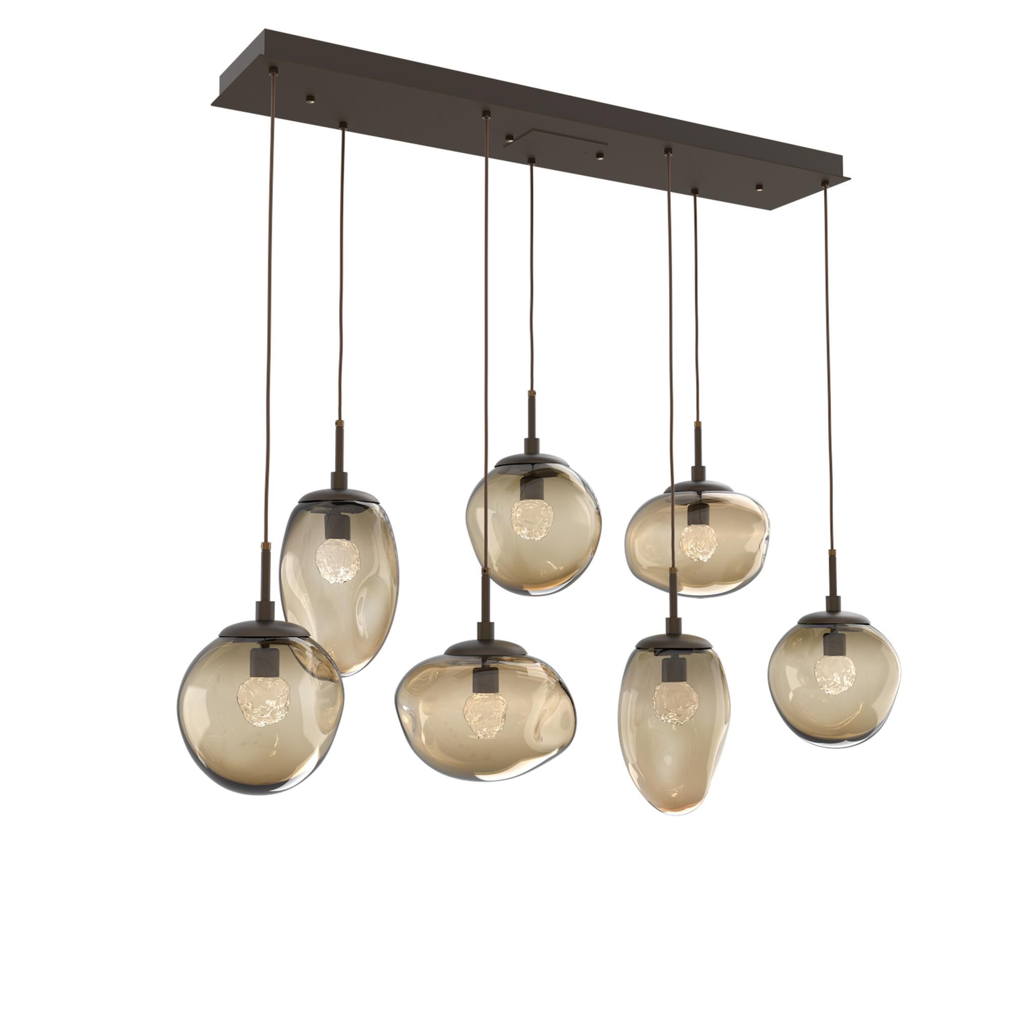 Shown in Flat Bronze finish and Floret Inner Bronze Outer glass