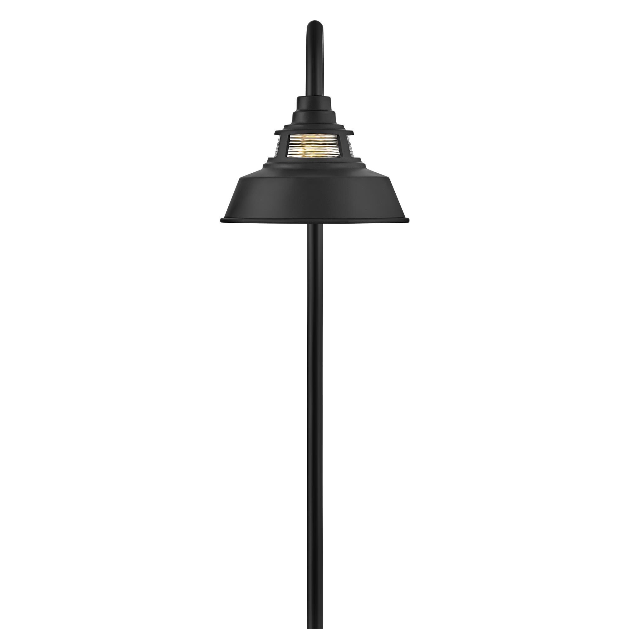 Shown in Black finish and Ribbed Clear glass