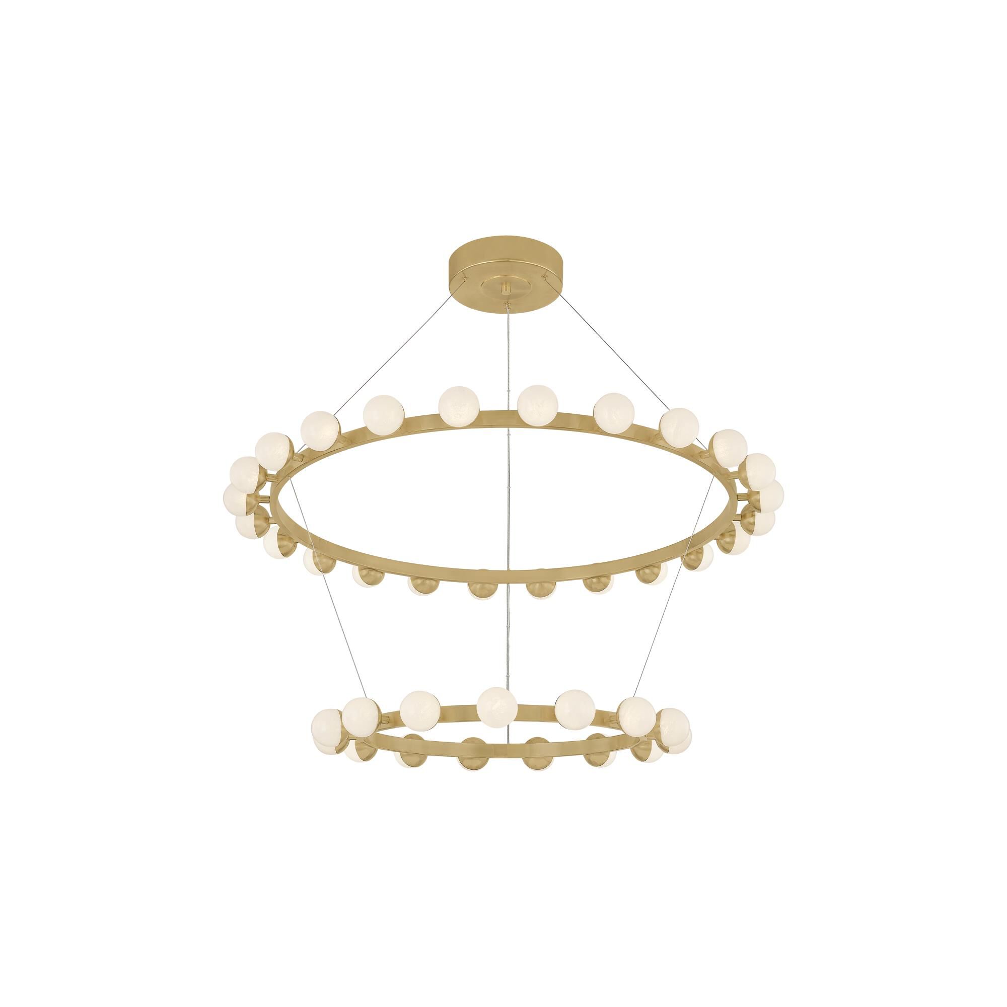 Shown in Vintage Brass finish and Cloud glass