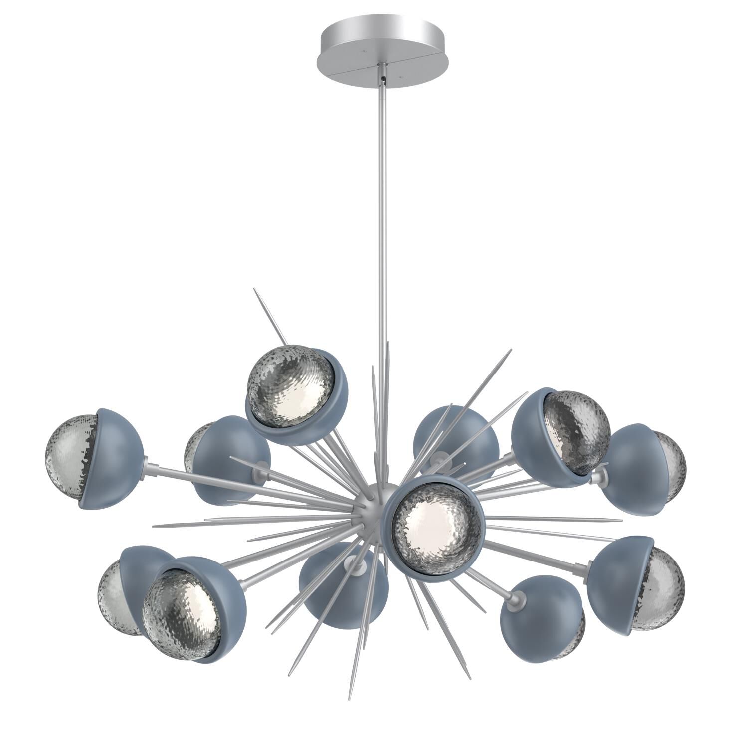 Shown in Classic Silver finish and Smoke glass and Poppy Blue accent