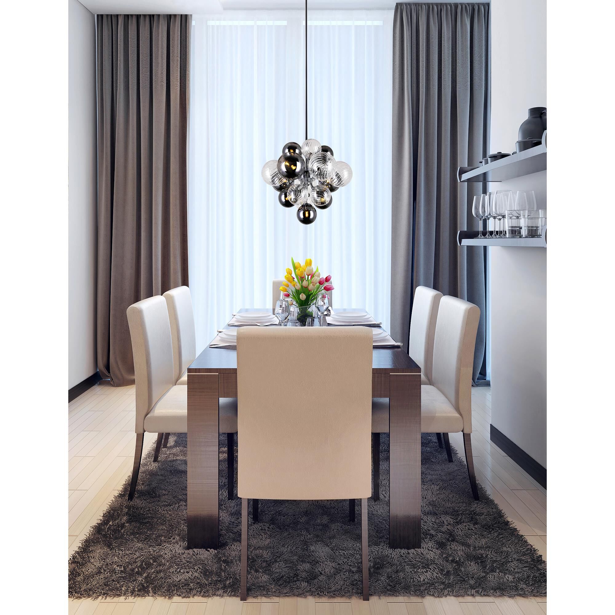 Pallocino 16 Inch 8 Light LED Semi Flush Mount by CWI Lighting