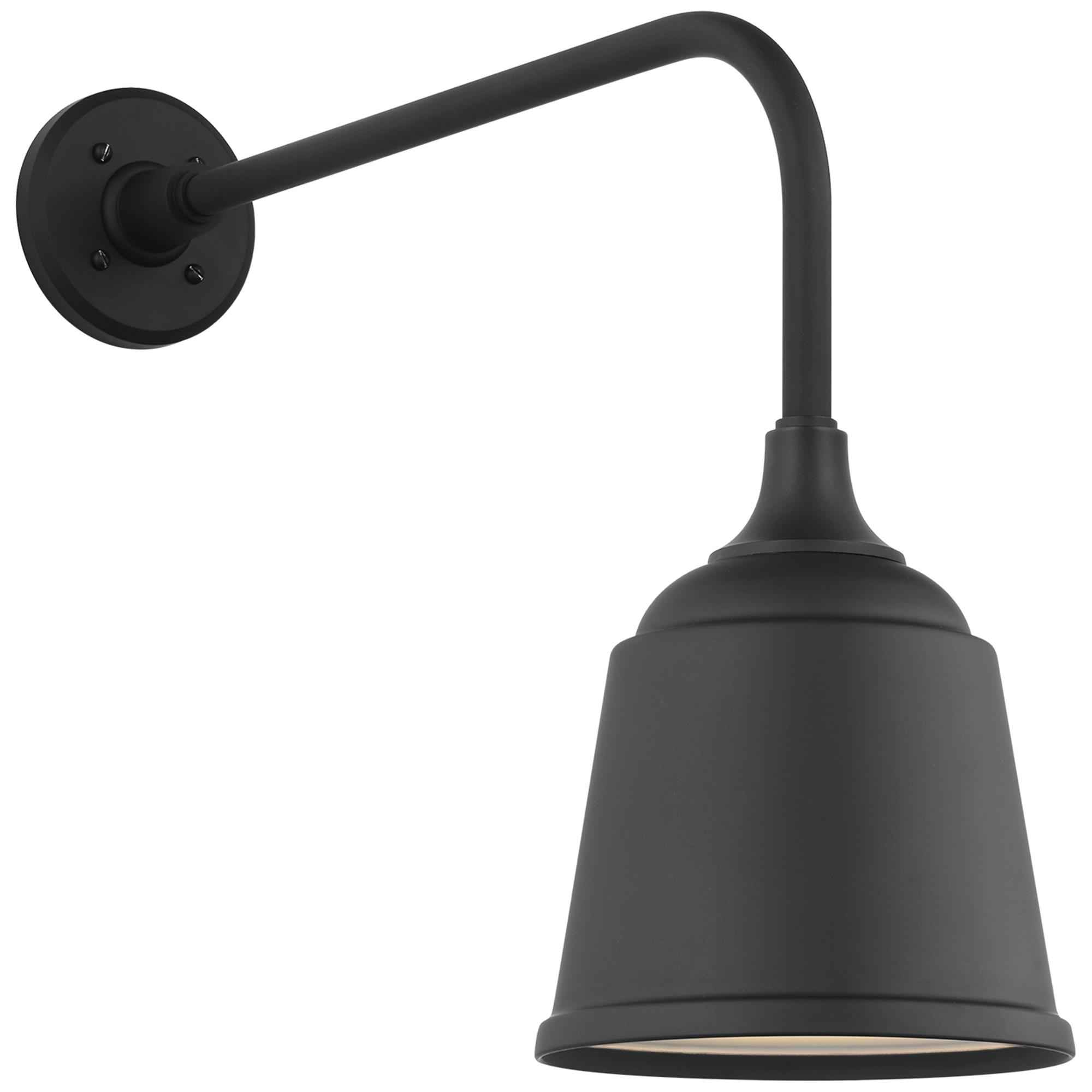 Shown in Matte Black finish and Black shade
