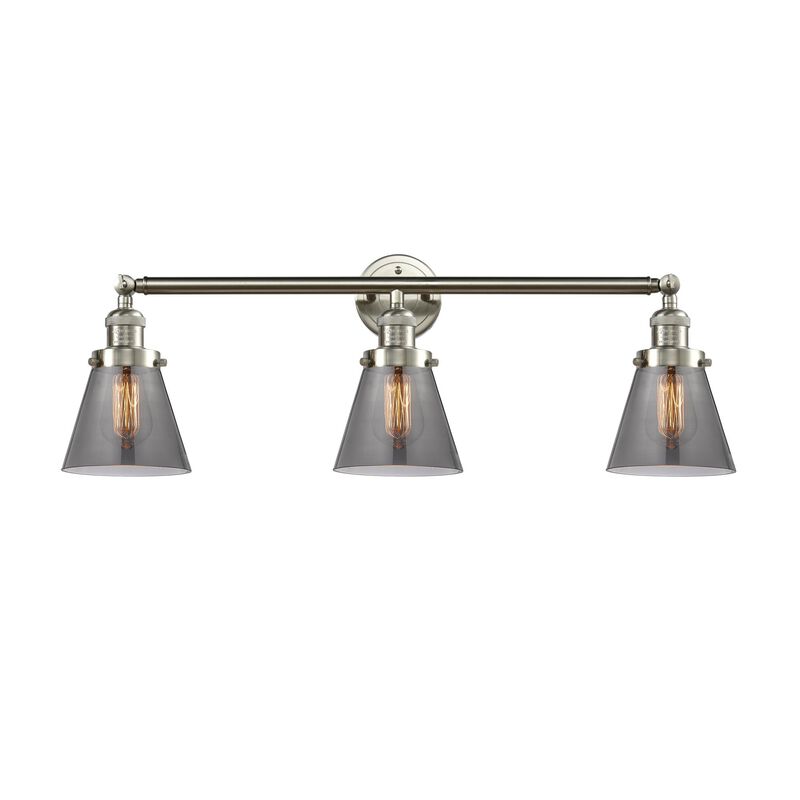 Bruno Marashlian Small Cone 30 Inch 3 Light Bath Vanity Light by Innovations Lighting